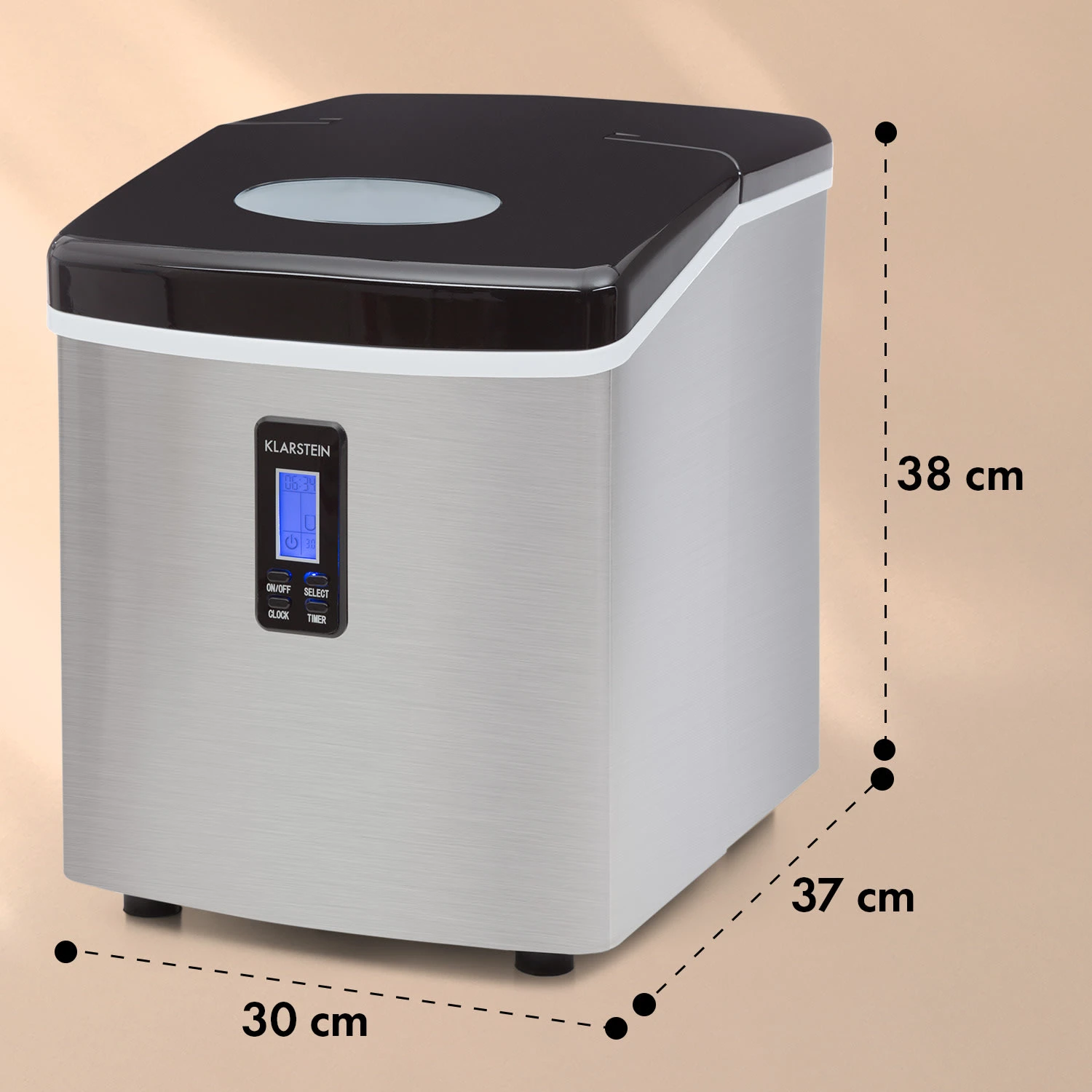 Mr. Black-Frost Eismaschine 150W Edelstahl Schwarz 15kg – Bild 7