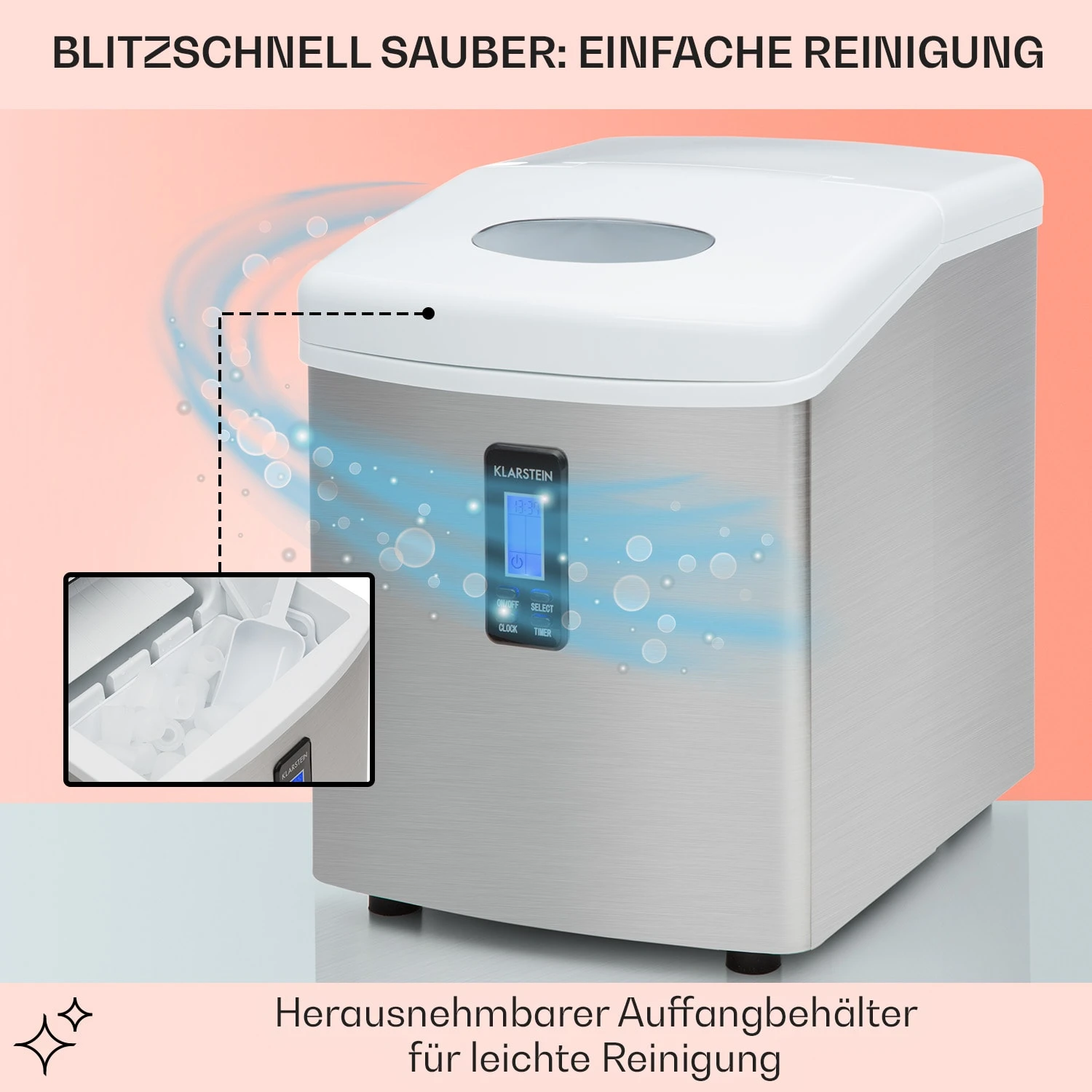 Mr. Silver-Frost Eismaschine 150W Edelstahl Weiß 15kg – Bild 5