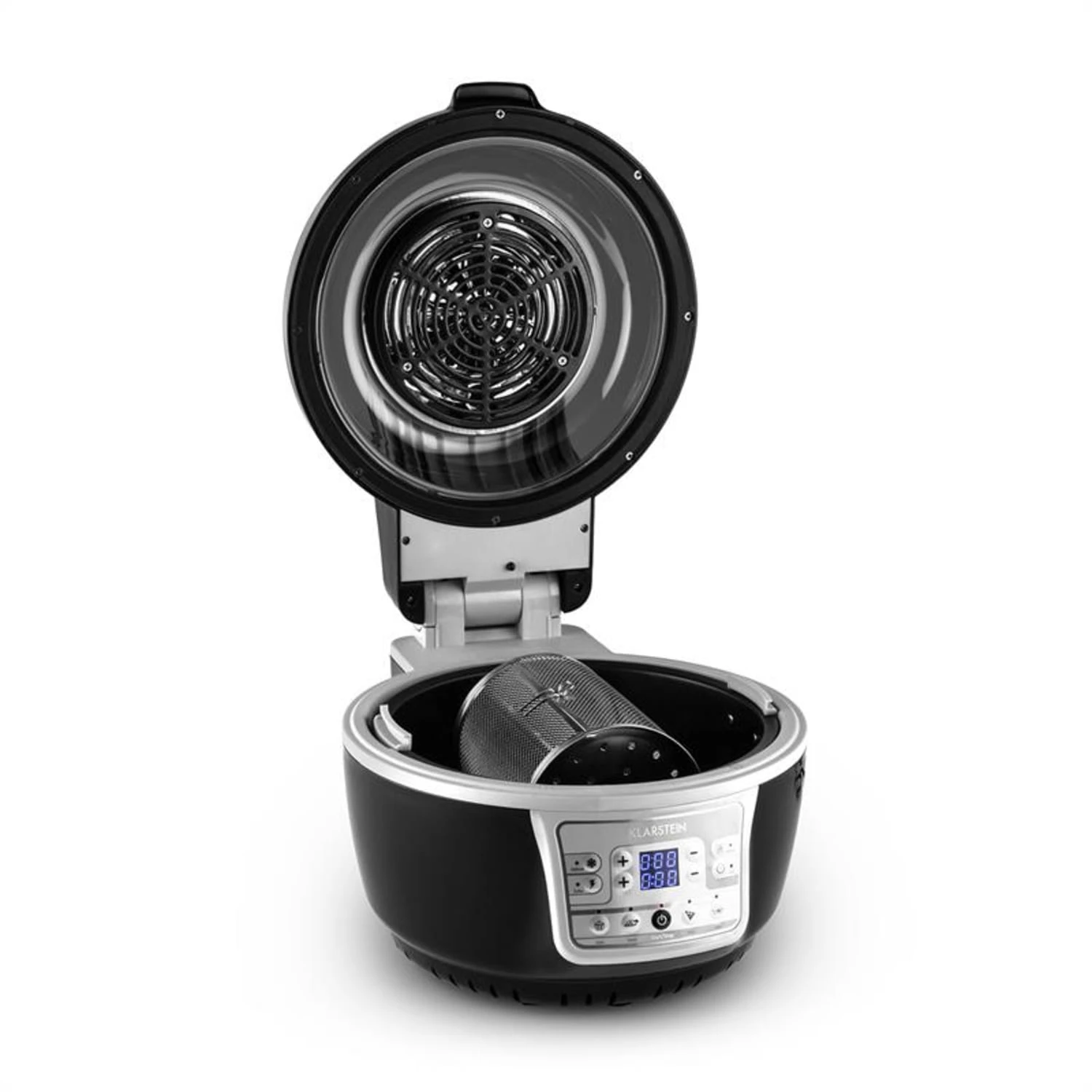 VitAir Turbo Heißluftfritteuse Grau-schwarz 1400W Grillen Backen 9l – Bild 2