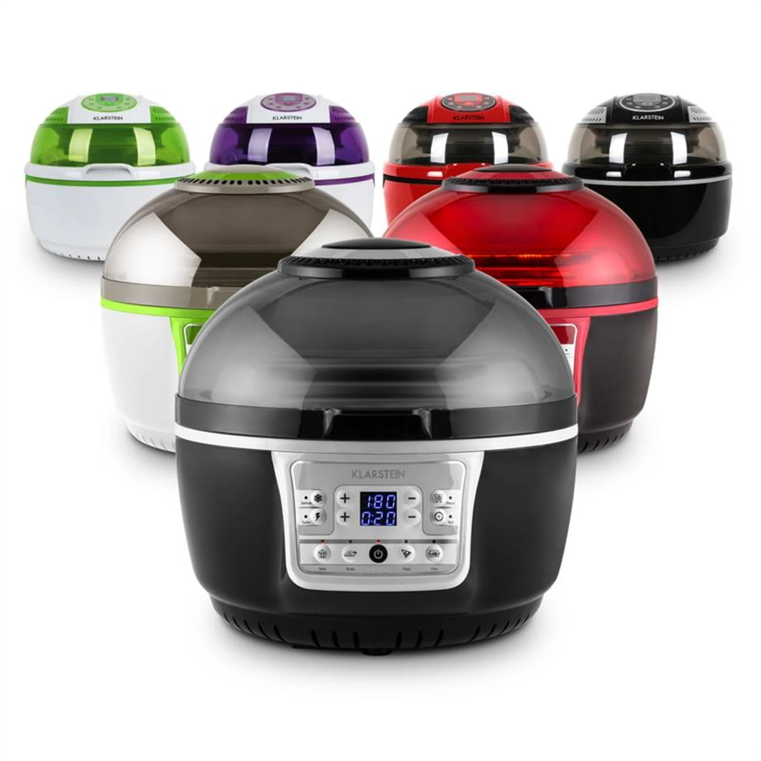 VitAir Turbo Heißluftfritteuse Grau-schwarz 1400W Grillen Backen 9l – Bild 11