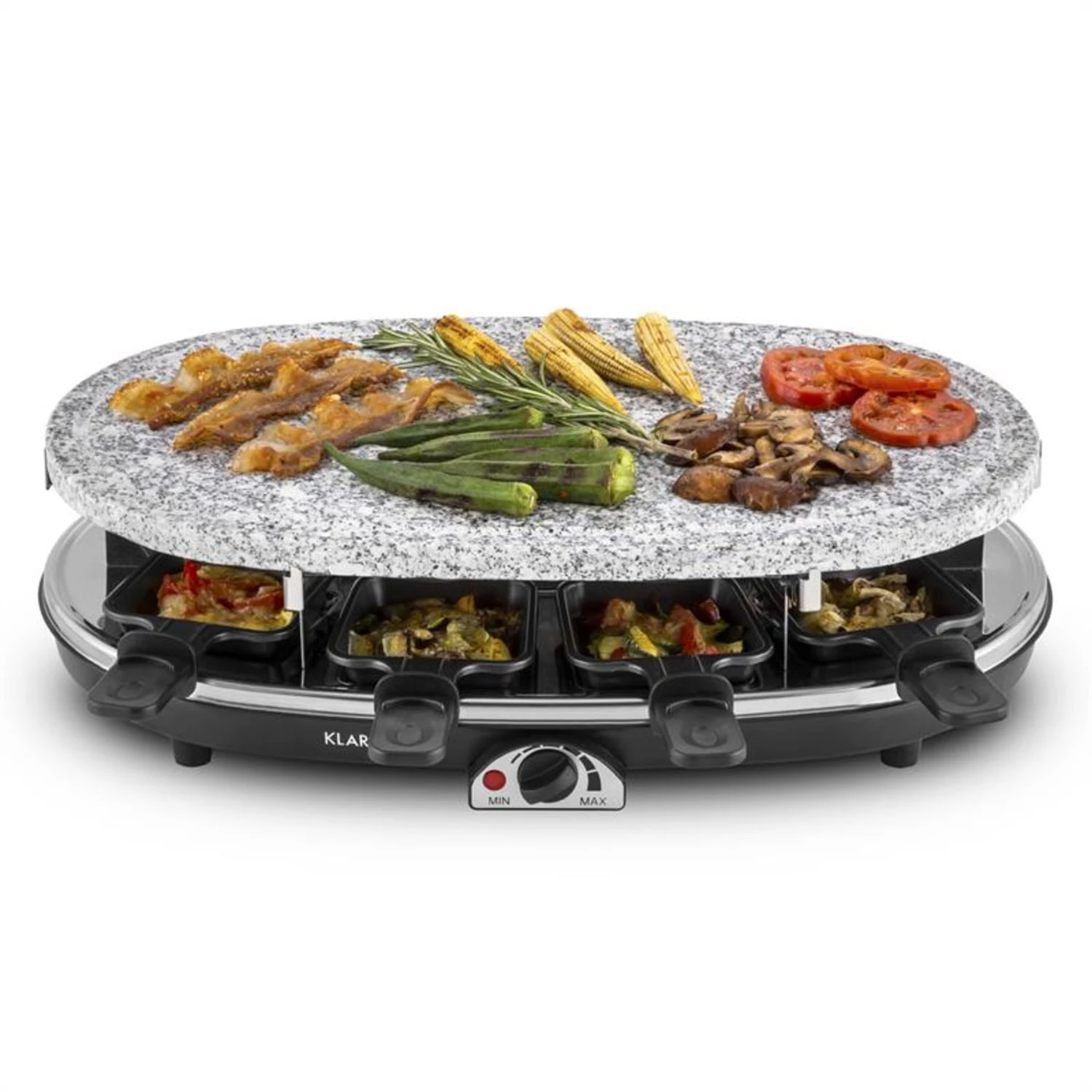 Steaklette Raclettegrill 1500 W Granit-Natursteinplatte 8 Personen – Bild 3