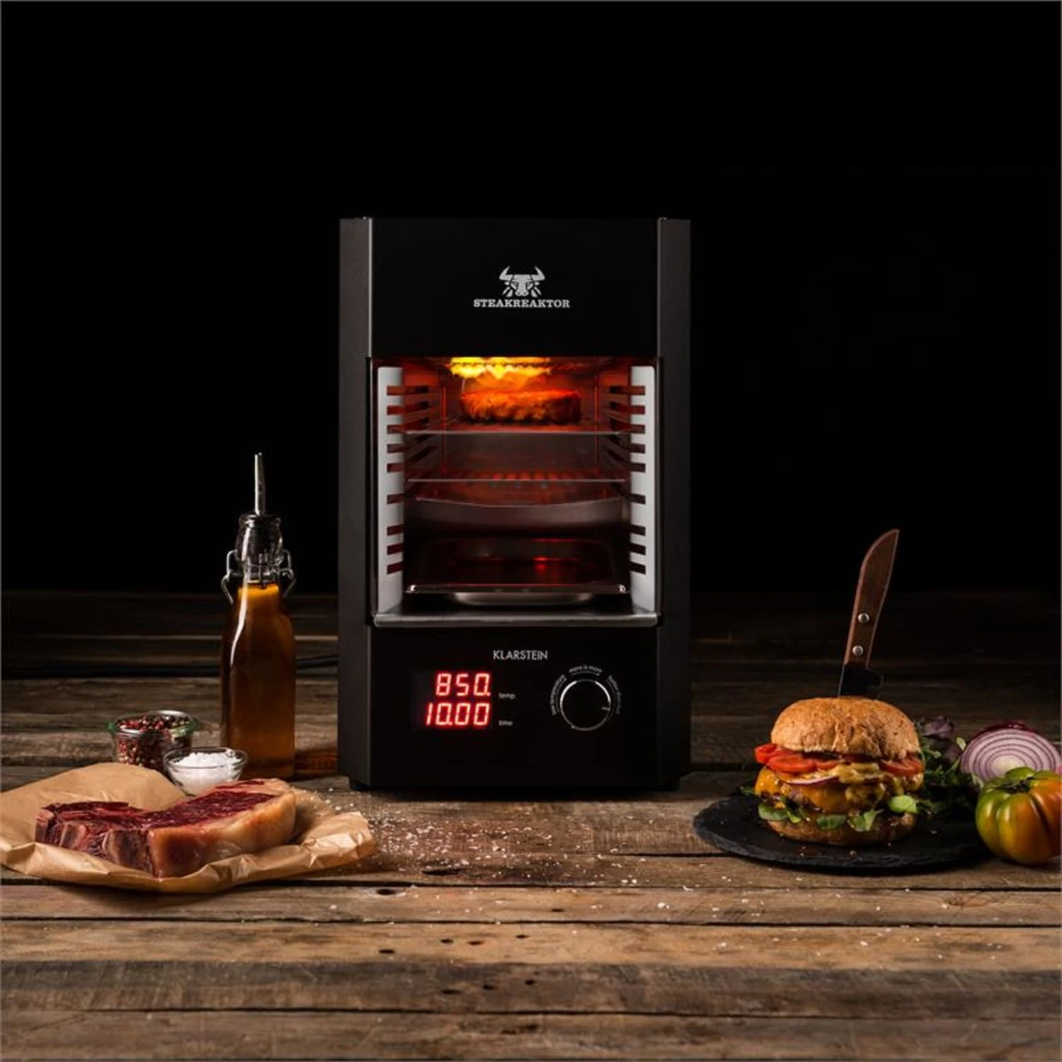 Steakreaktor 2.0 Indoor Grillgerät 850 °C 1600W Infrarot Made In Germany – Bild 2