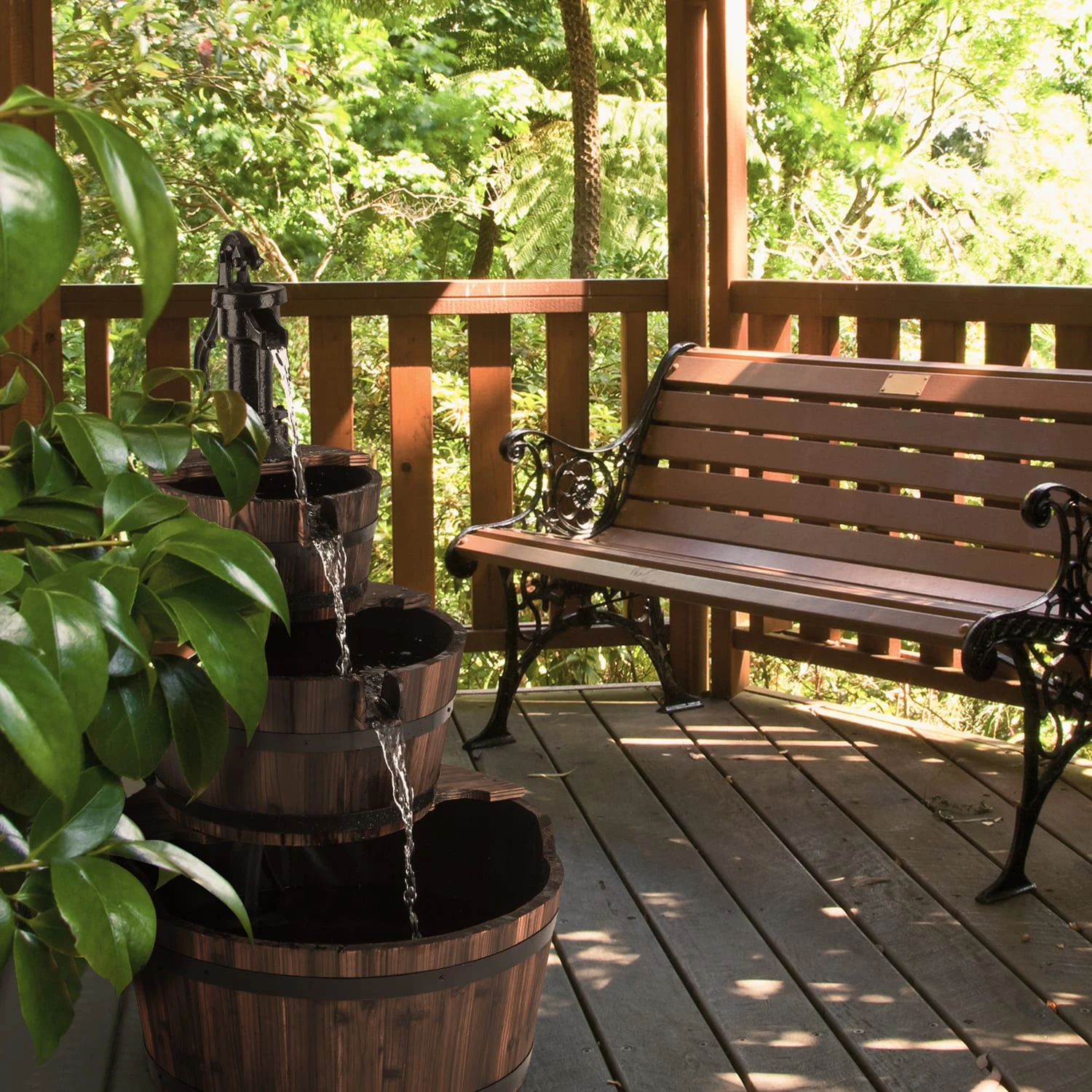 Cascada 2G Kaskadenbrunnen Gartenbrunnen Springbrunnen 12 W 800 L/h – Bild 2