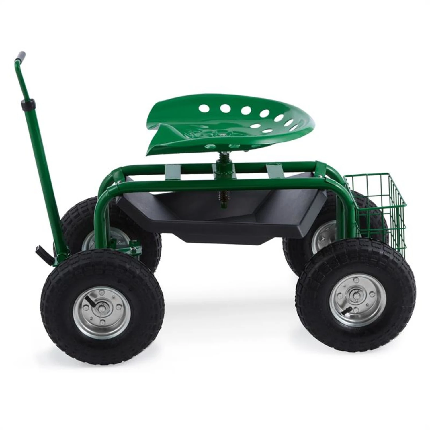 Waldbeck Park Ranger Gartensitz 130 Kg Fahrbar Ablage Stahl Grün – Bild 2