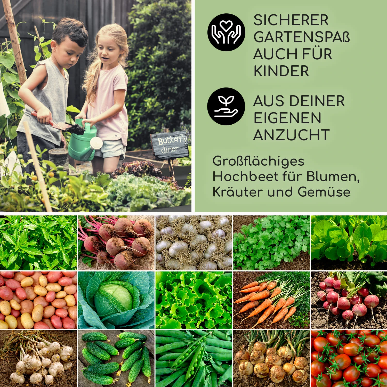 High Grow Hochbeet Gartenbeet 1,6m Zink-Alu-Beschichtung Silber – Bild 6