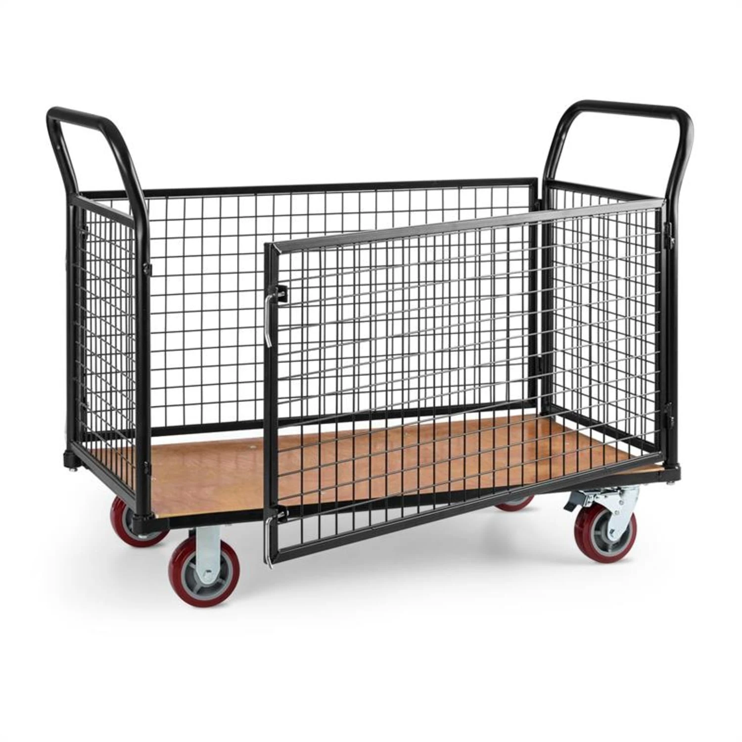 Loadster Gitterwagen Rollwagen Magazinwagen Max.500kg Holzboden – Bild 2