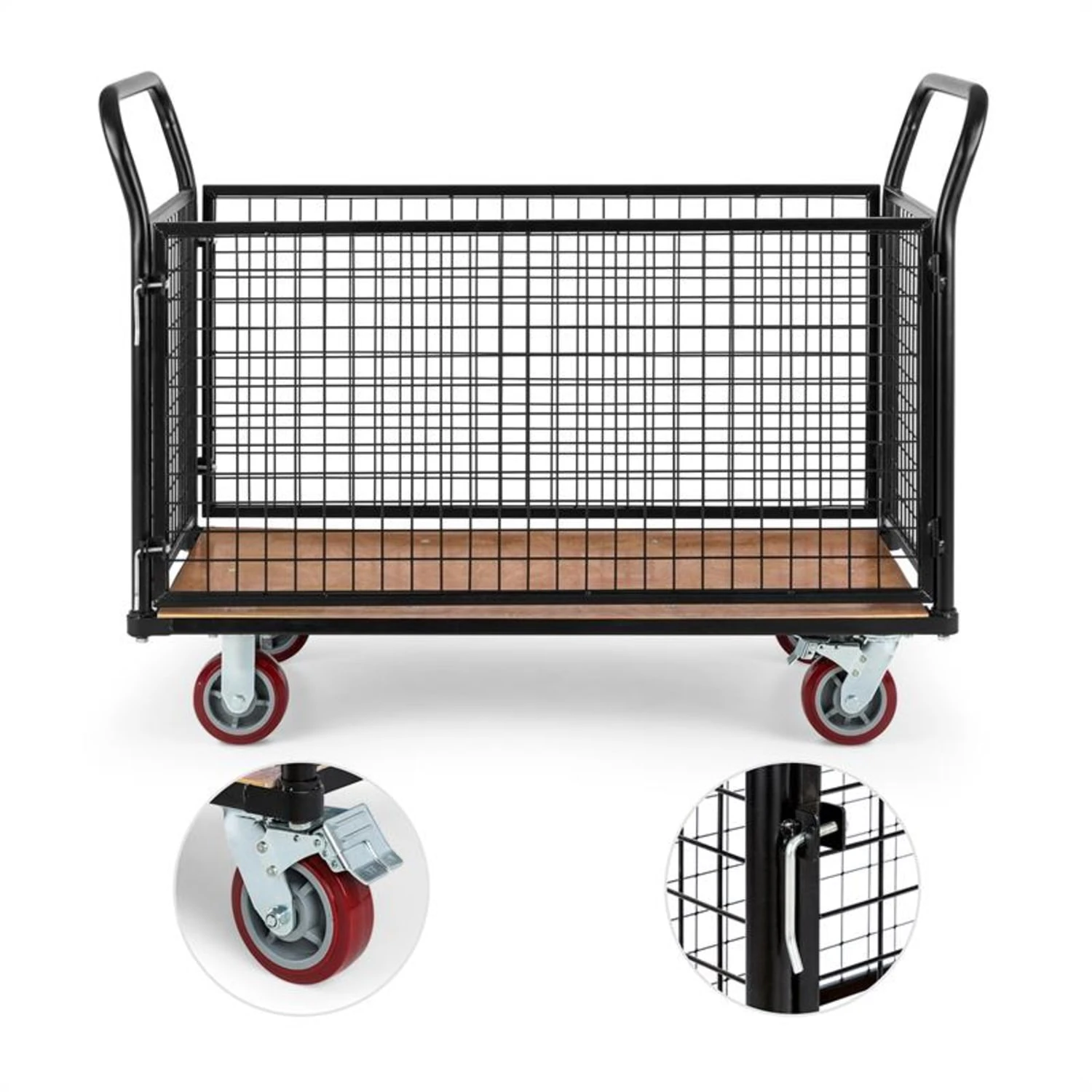 Loadster Gitterwagen Rollwagen Magazinwagen Max.500kg Holzboden – Bild 3