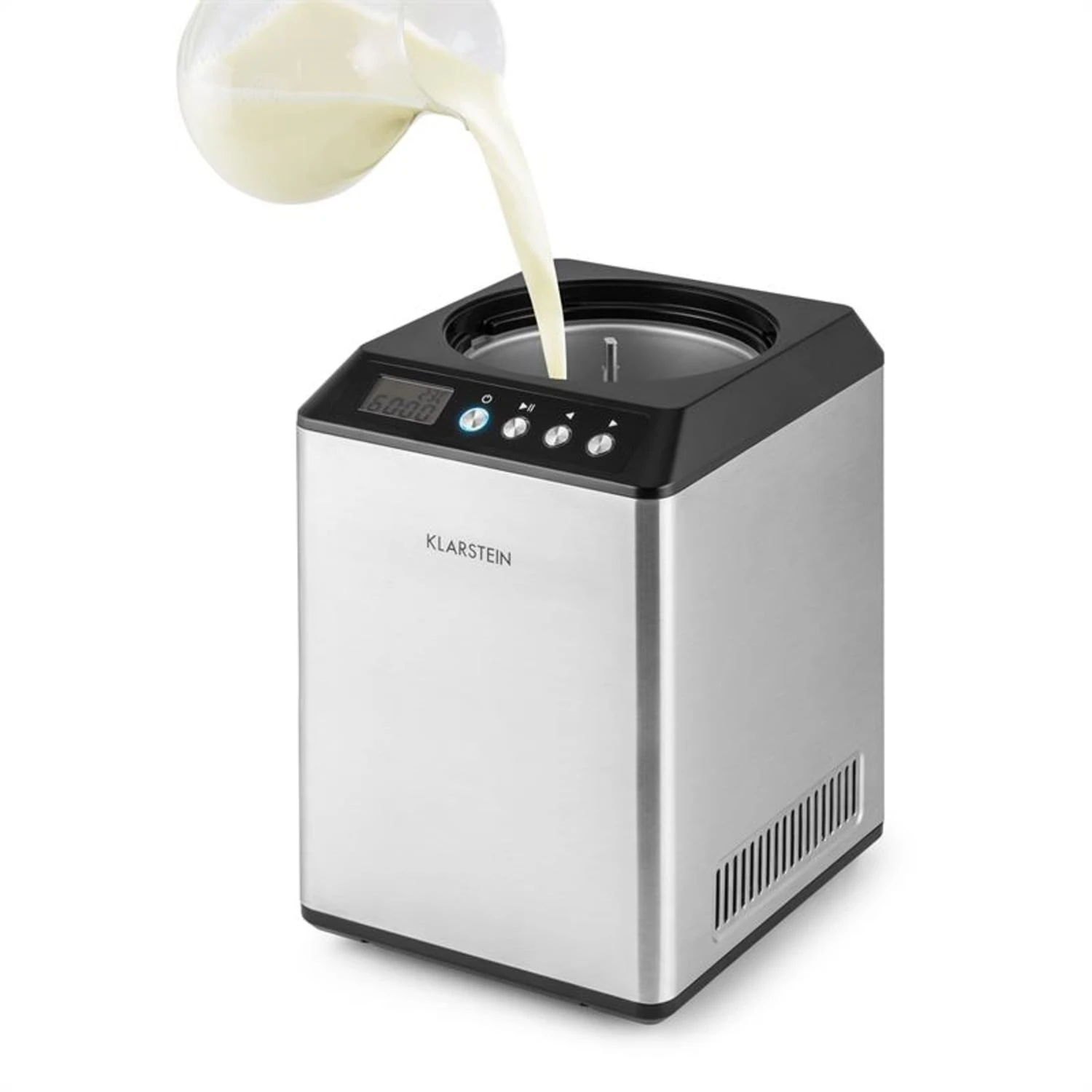 Vanilly Sky Family Eiscremebereiter Frozen Yoghurt 250W 2,5l Silber – Bild 5