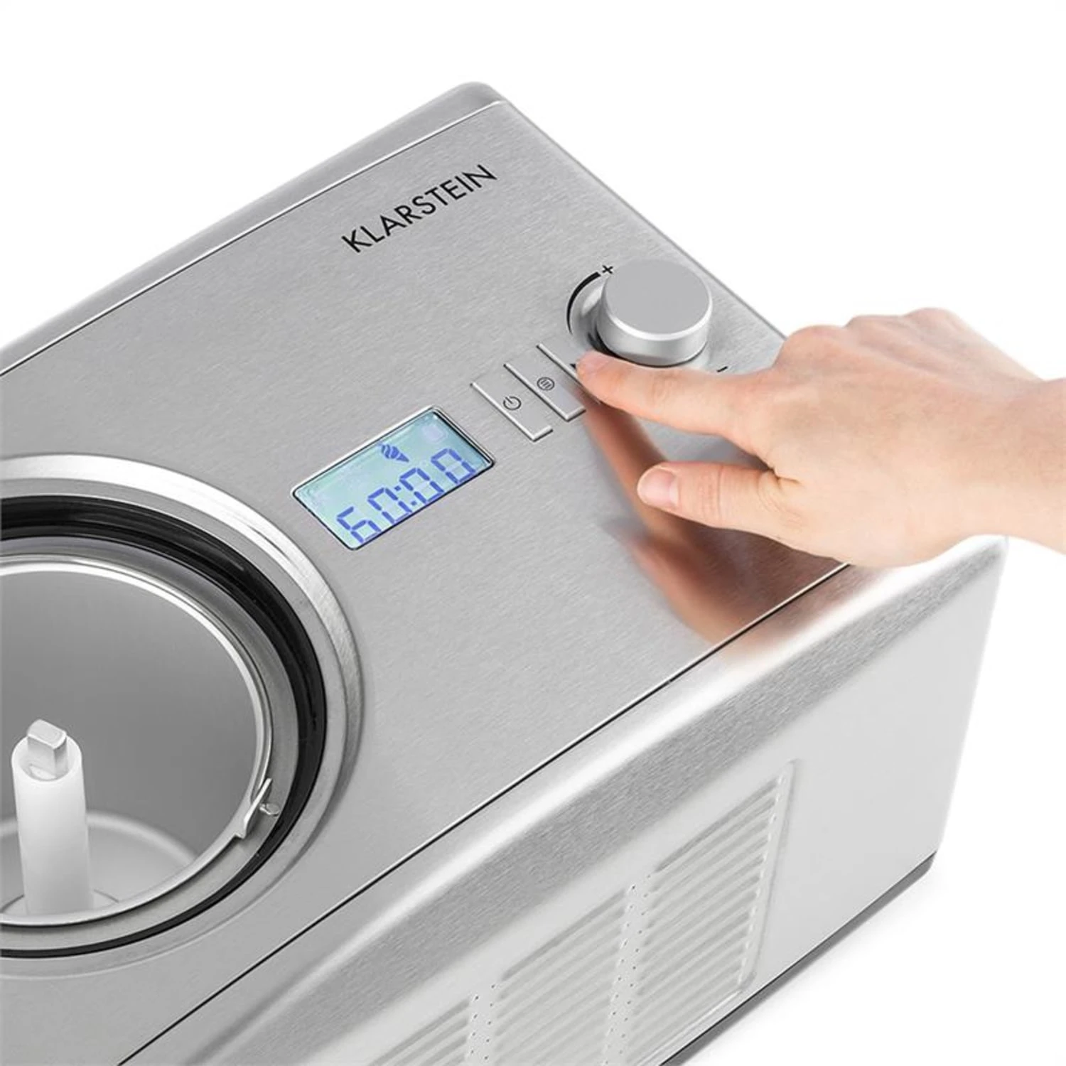 Yo & Yummy 2-in-1 Eiscremebereiter & Yoghurt Maker 150W 1,5l Edelstahl – Bild 4