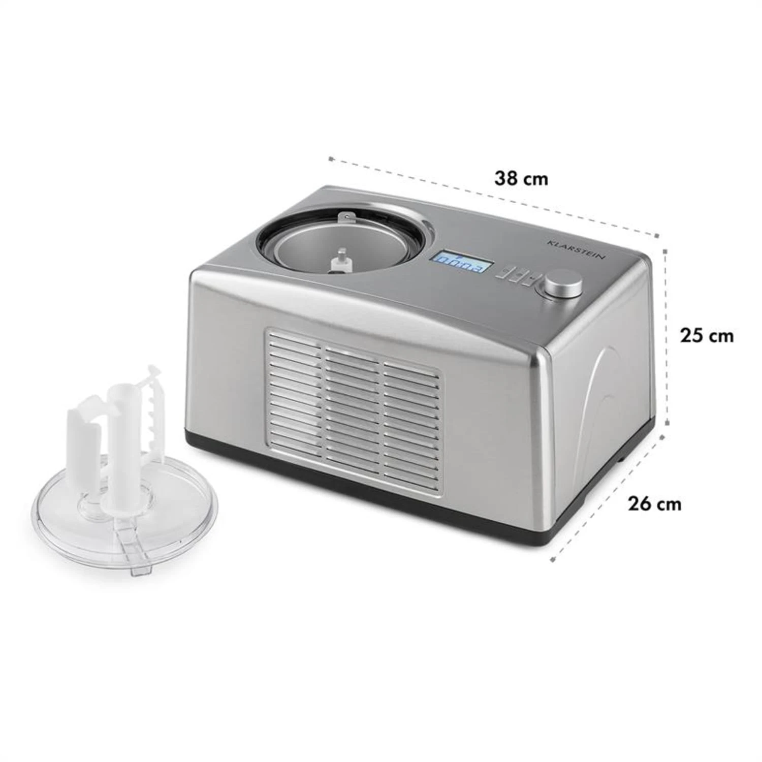 Yo & Yummy 2-in-1 Eiscremebereiter & Yoghurt Maker 150W 1,5l Edelstahl – Bild 6