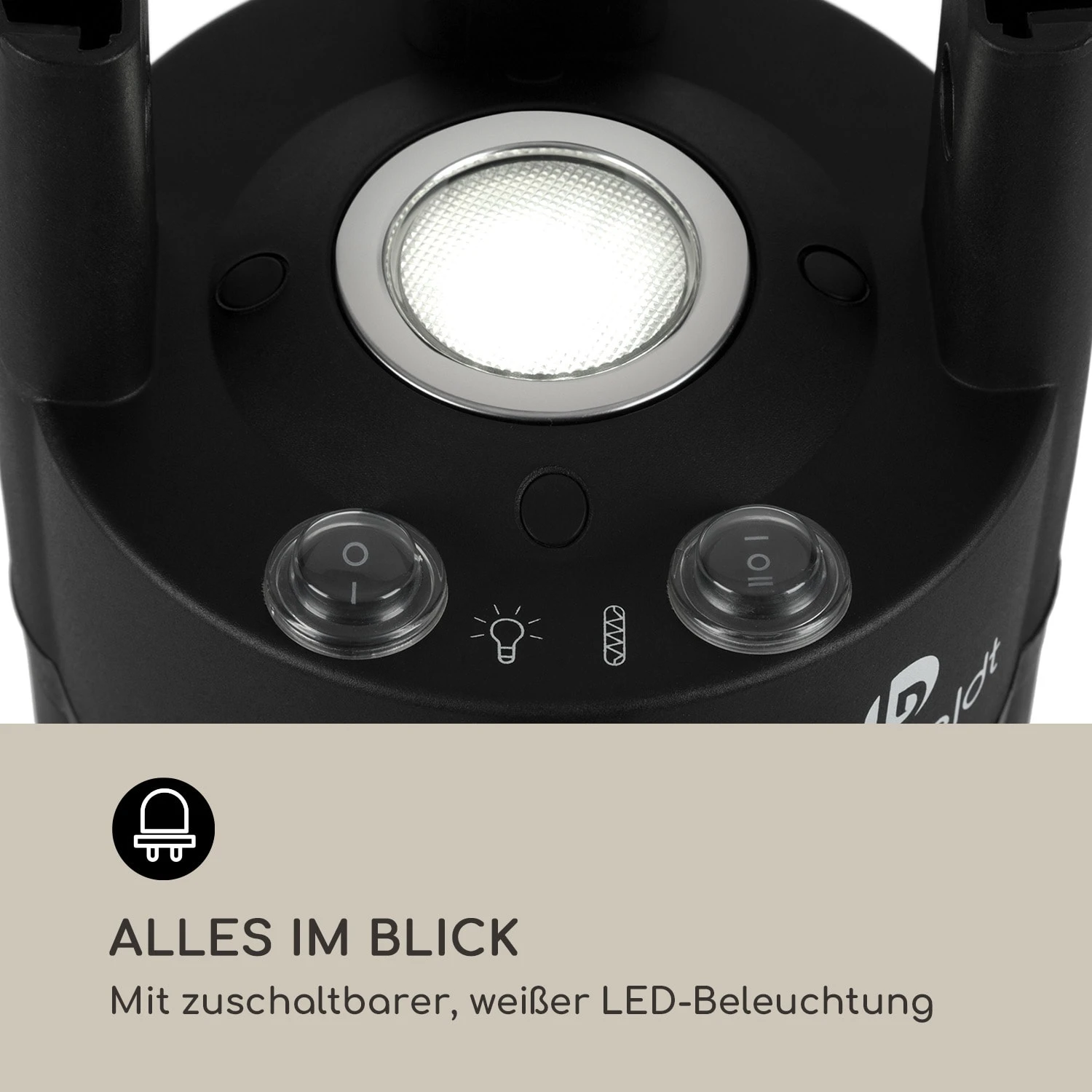 Primal Heat 65 Bistrotisch Karbon-IR-Heizelement 1200W LED 65cm Glas – Bild 7