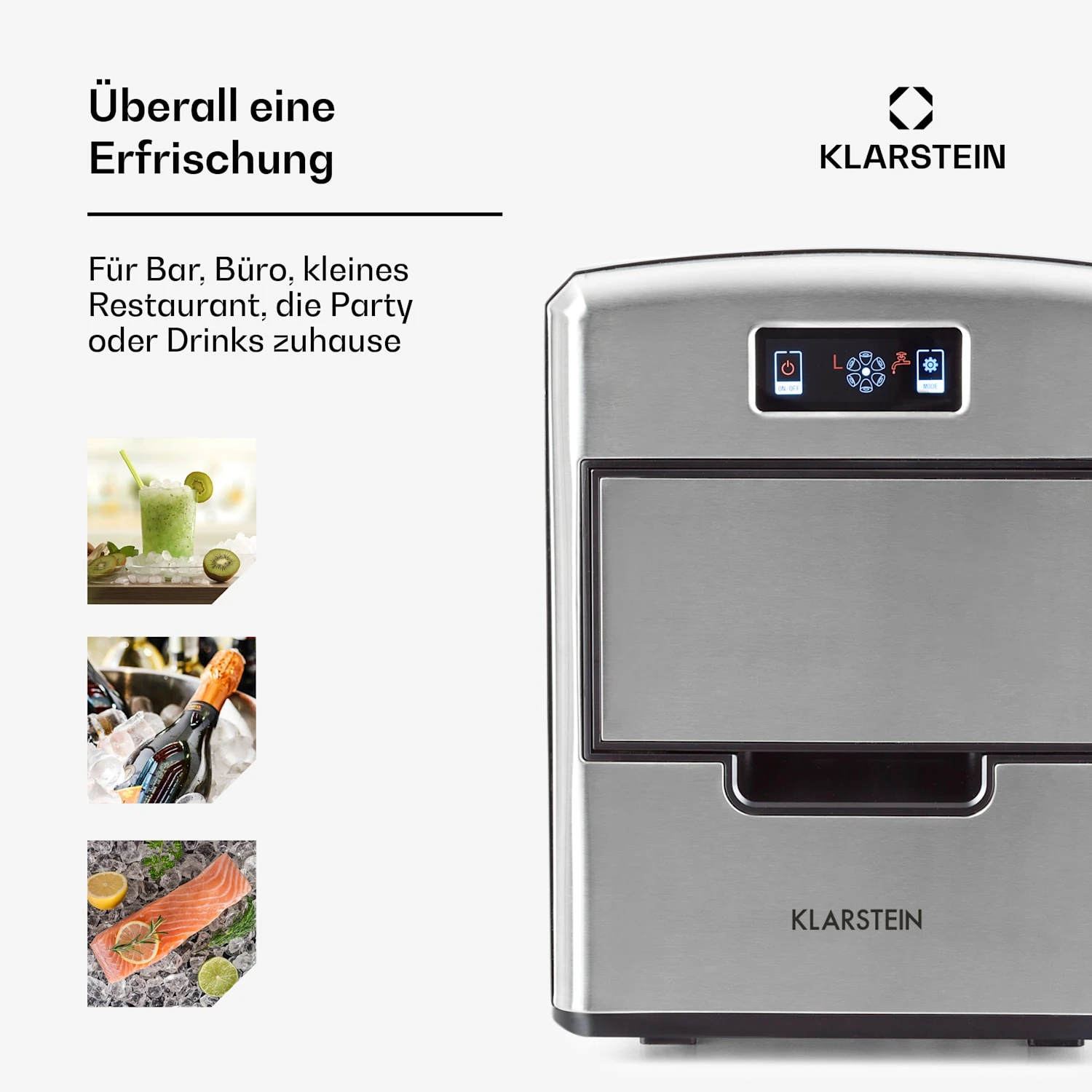 Metropolitan Eiswürfelmaschine 12kg/24h Digitales Display – Bild 3