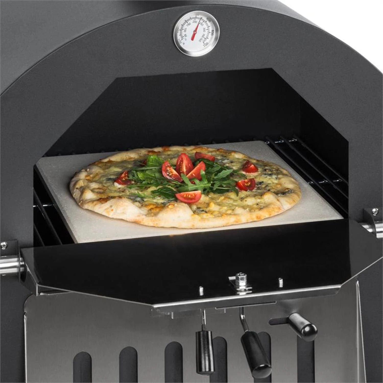 Pizzaiolo Perfetto Pizzaofen 30,5x30,5cm Echtstein 1,2mm Stahl Mobil – Bild 7