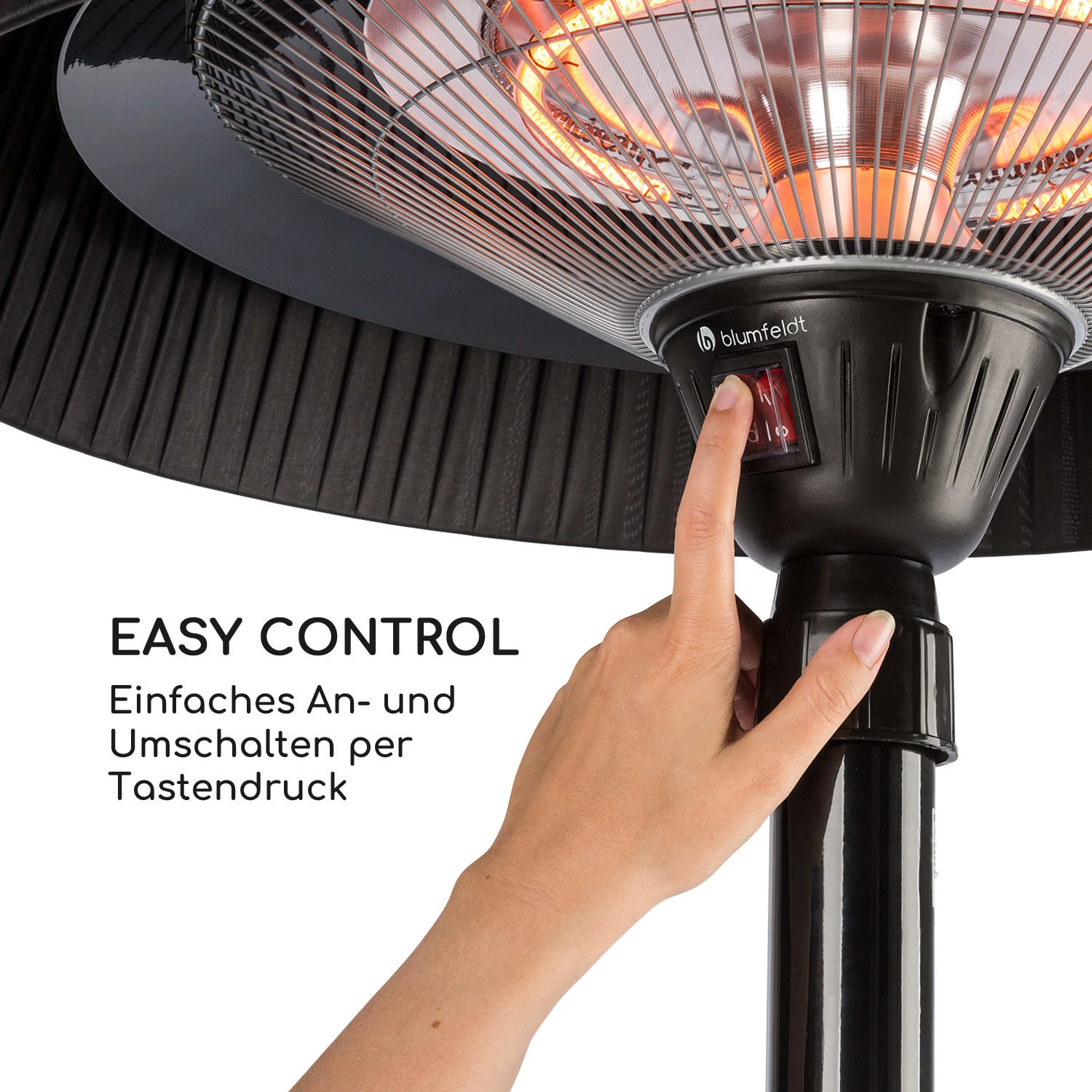 Venice Heat Stand Infrarot-Heizstrahler 1000/2000W Carbon IP34 – Bild 7