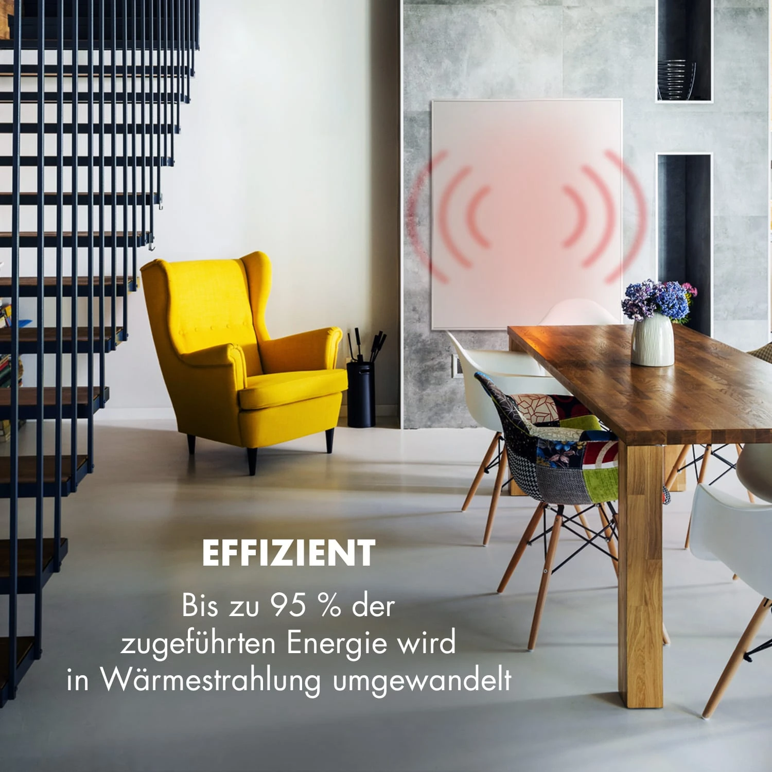 Wonderwall Smart Infrarotheizung 100x120cm App 1200W Wochentimer IP24 – Bild 4