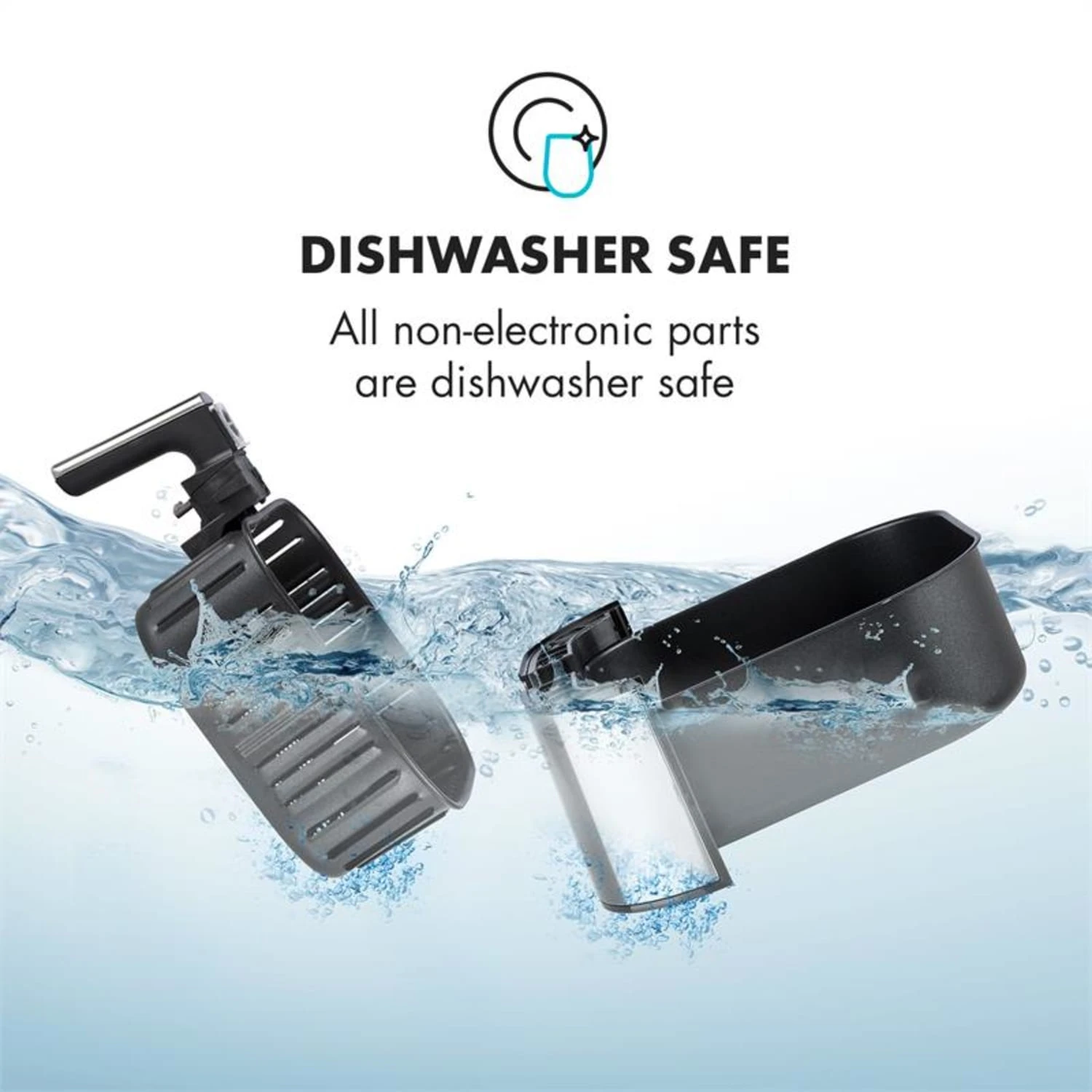 AeroVital Heißluftfritteuse 1700W 5,4 Liter Timer Edelstahl Silber – Bild 8