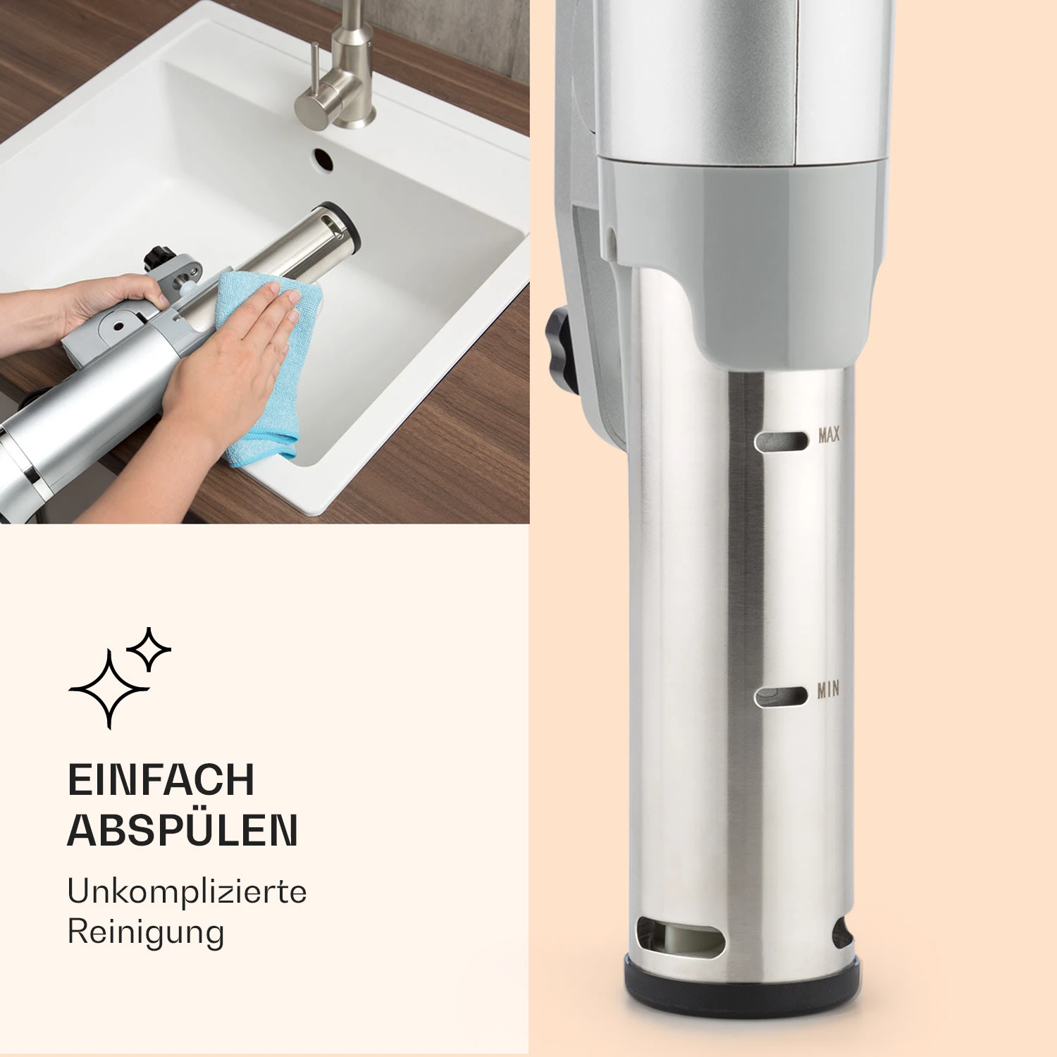 Quickstick Flex 1300W 3D Circulating 0-95 °C IPX7 Timer Silber – Bild 6