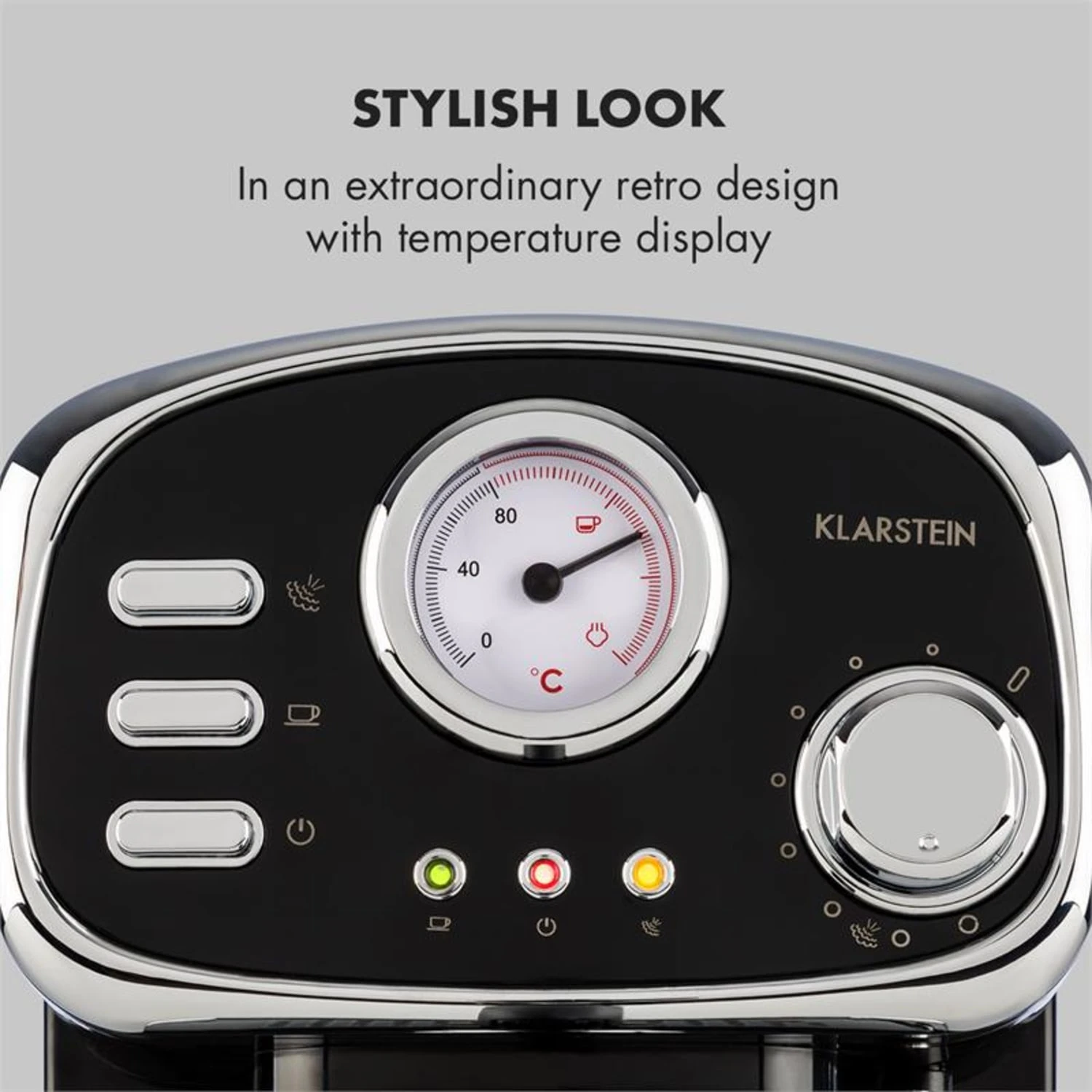 Espressionata Gusto Espressomaschine 1100W 15 Bar Druck Schwarz – Bild 3