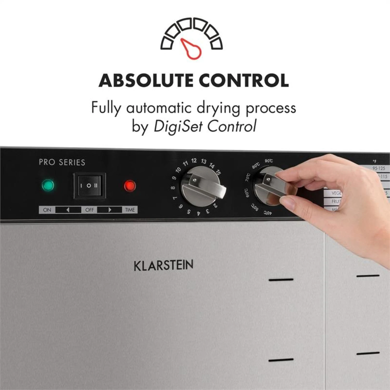 Master Jerky 24 Dörrautomat 5850W 40-90 °C 15h-Timer Edelstahl Silber – Bild 3