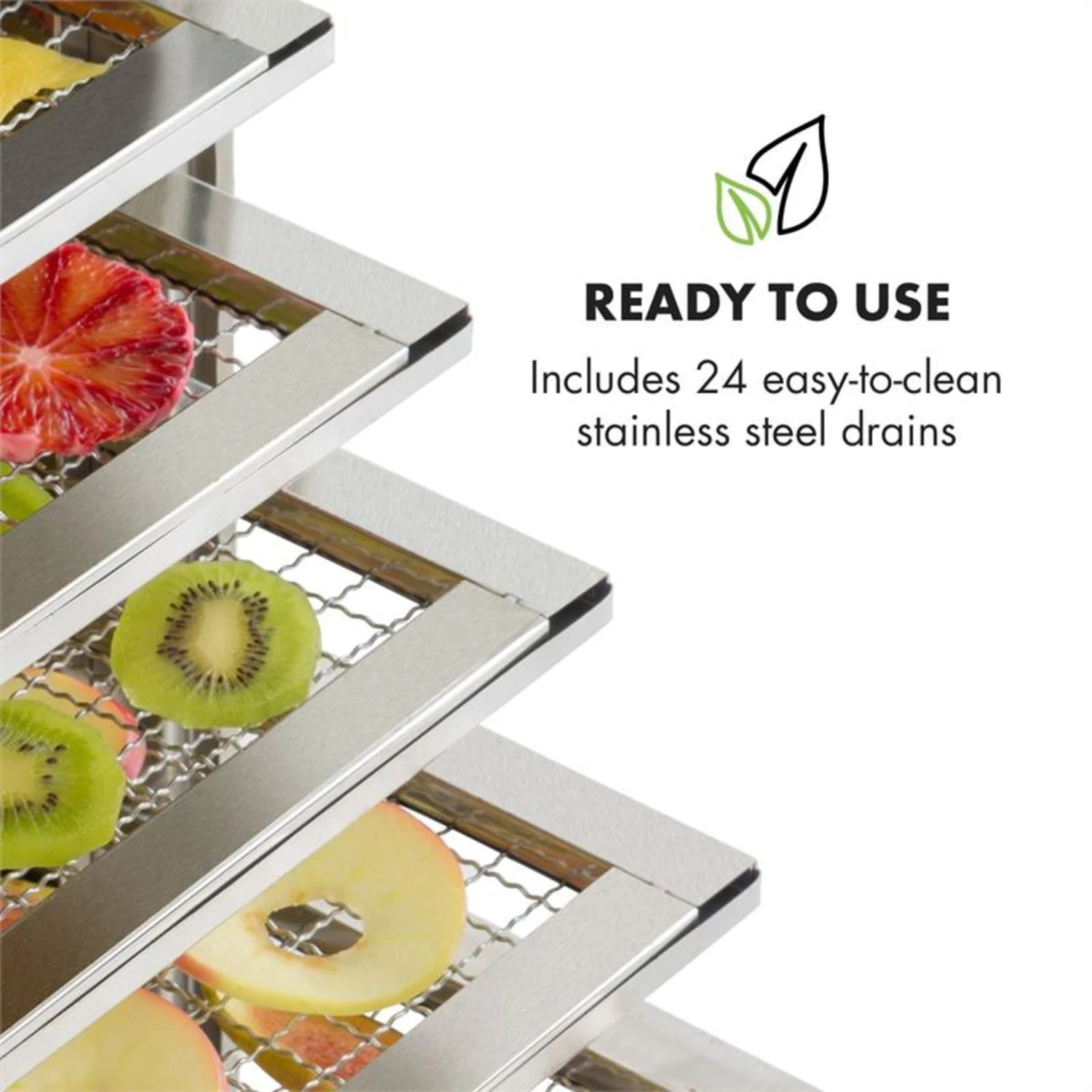 Master Jerky 24 Dörrautomat 5850W 40-90 °C 15h-Timer Edelstahl Silber – Bild 4