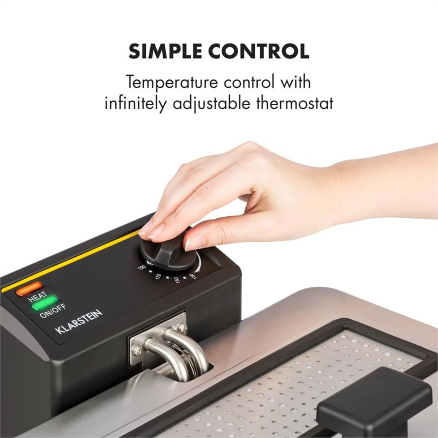 Family Fry Fritteuse 3000W Oil Drain Technology Edelstahl Silber – Bild 4