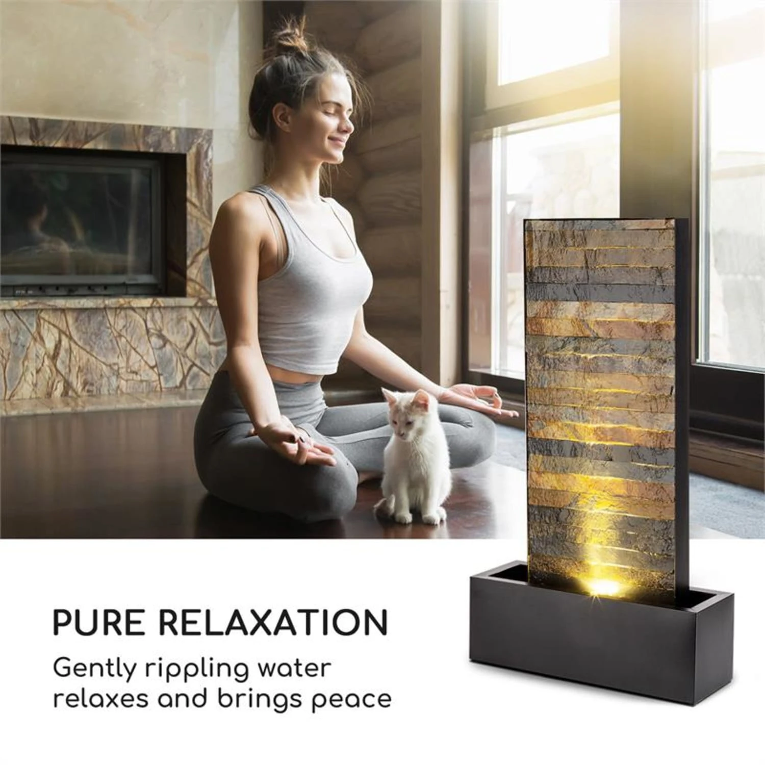 Raincastle Gartenbrunnen 12 LEDs 8W IPX8 Indoor & Outdoor – Bild 2