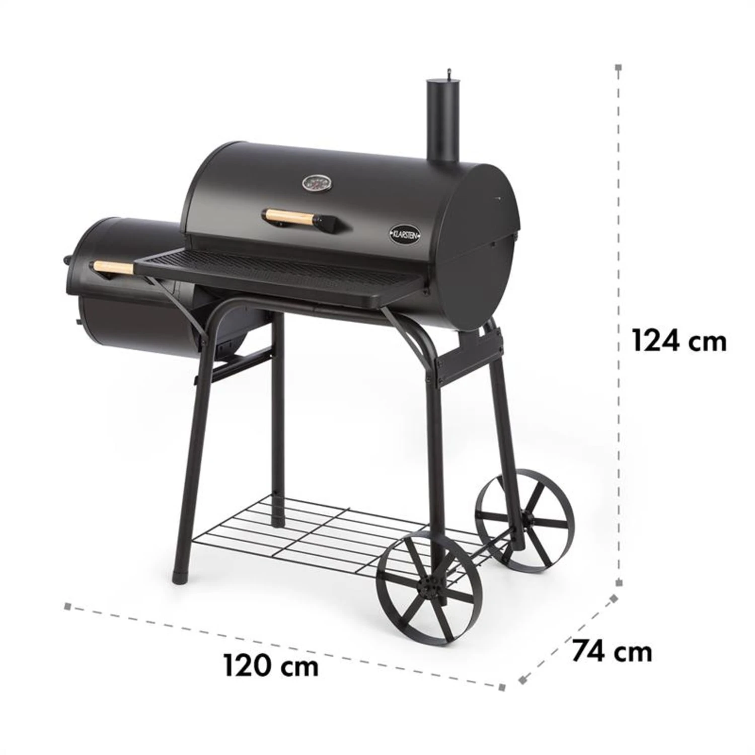 Beef Brisket Smoker Grill Holzkohlegrill/Smoker Edelstahl-Grill Mobil – Bild 9
