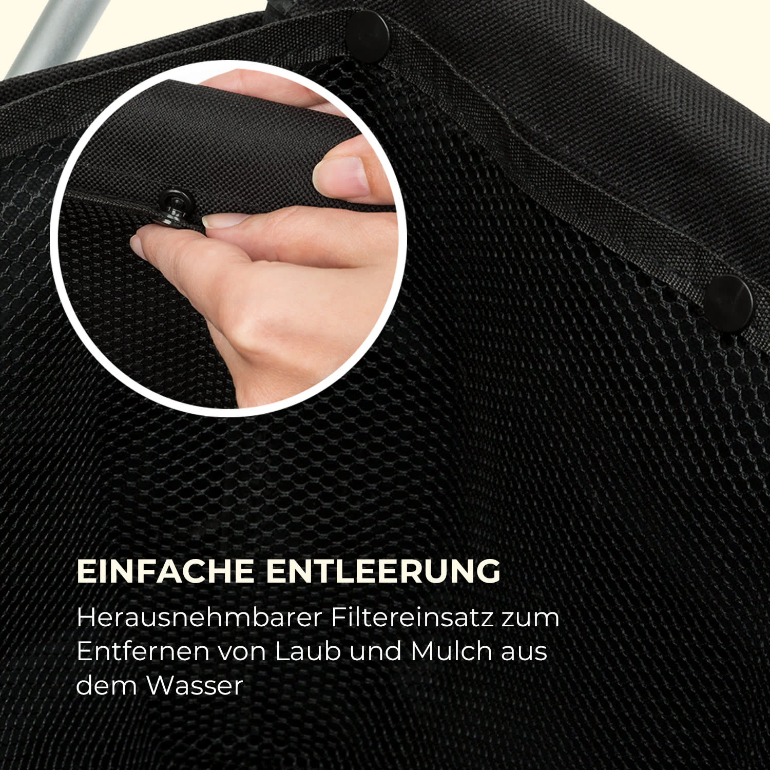 Lakeside Power Teichsauger-Auffangkorb 30l Filterkorb Schwarz – Bild 4