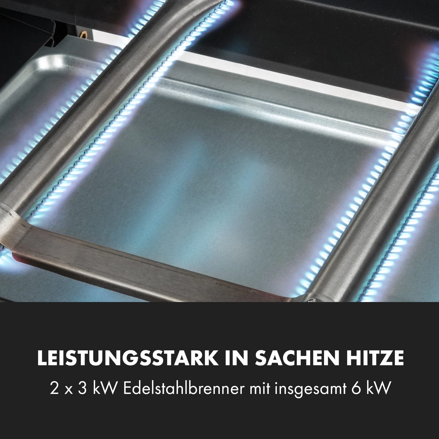 Gazooka 2.0T Gas BBQ Grill 2x3kW Brenner Edelstahl – Bild 4