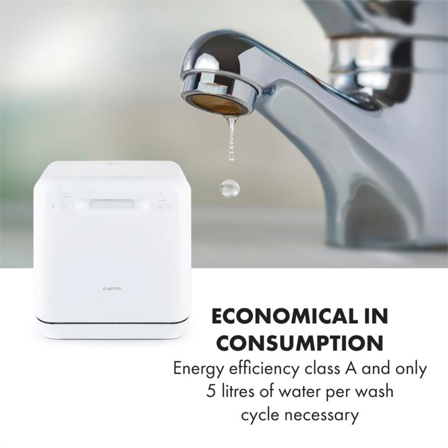 Aquatica Geschirrspüler Freistehend Installationsfrei 2 Gedecke 860W – Bild 9