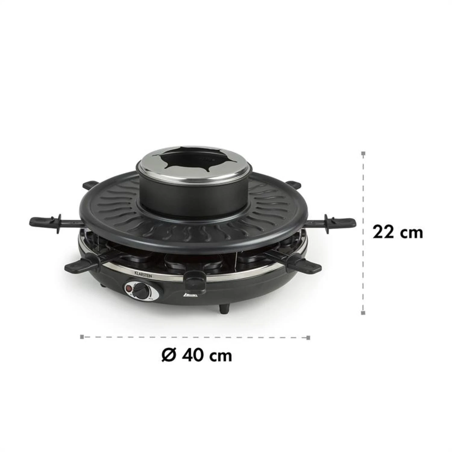 Fonduelette Raclette Und Fondue 1350W 1 Liter 38 Cm Ø Für 8 Personen – Bild 7