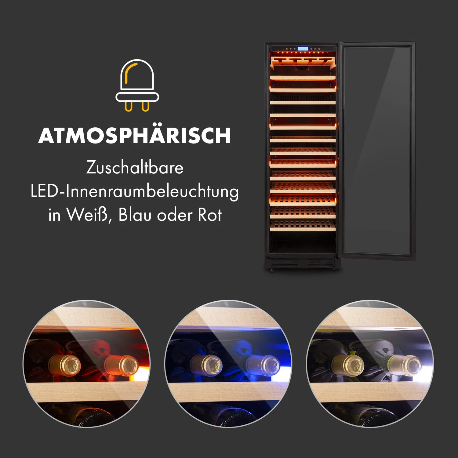 Vinovilla Grande 165 Built-in Uno Onyx Weinkühlschrank 433 Ltr 165 Fl. – Bild 3