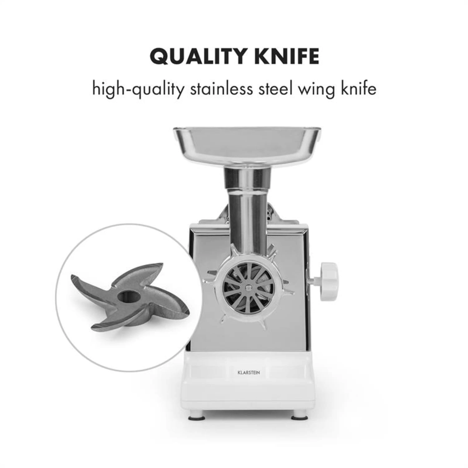 Kraftprotz Elektrischer Fleischwolf 700 W Kupfermotor Edelstahl – Bild 4