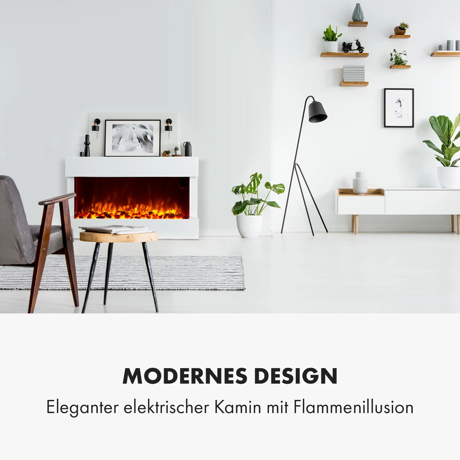 Studio 1 Elektrischer Kamin 1000/2000W LED 10-30 °C Wochentimer – Bild 2