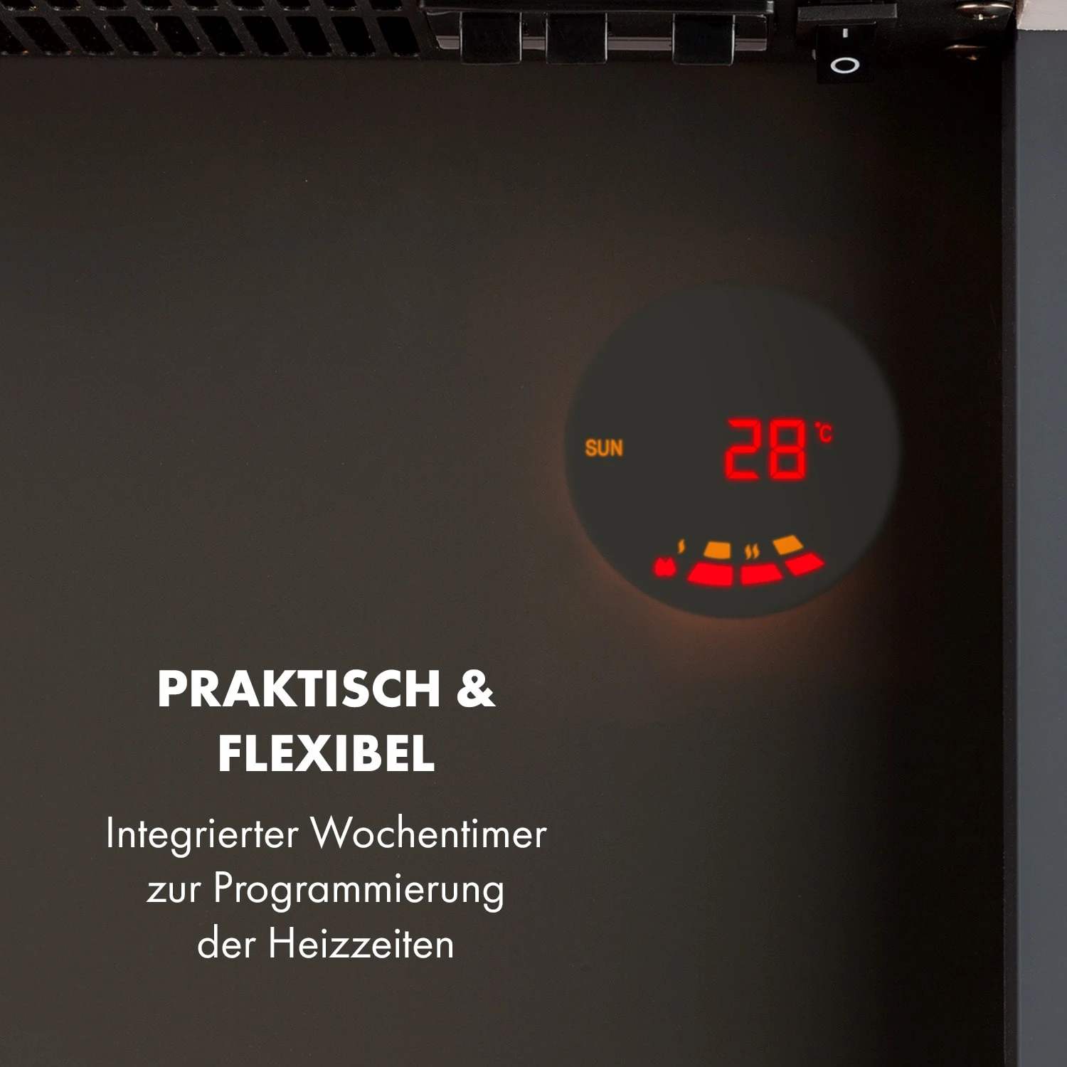 Studio 1 Elektrischer Kamin 1000/2000W LED 10-30 °C Wochentimer – Bild 5