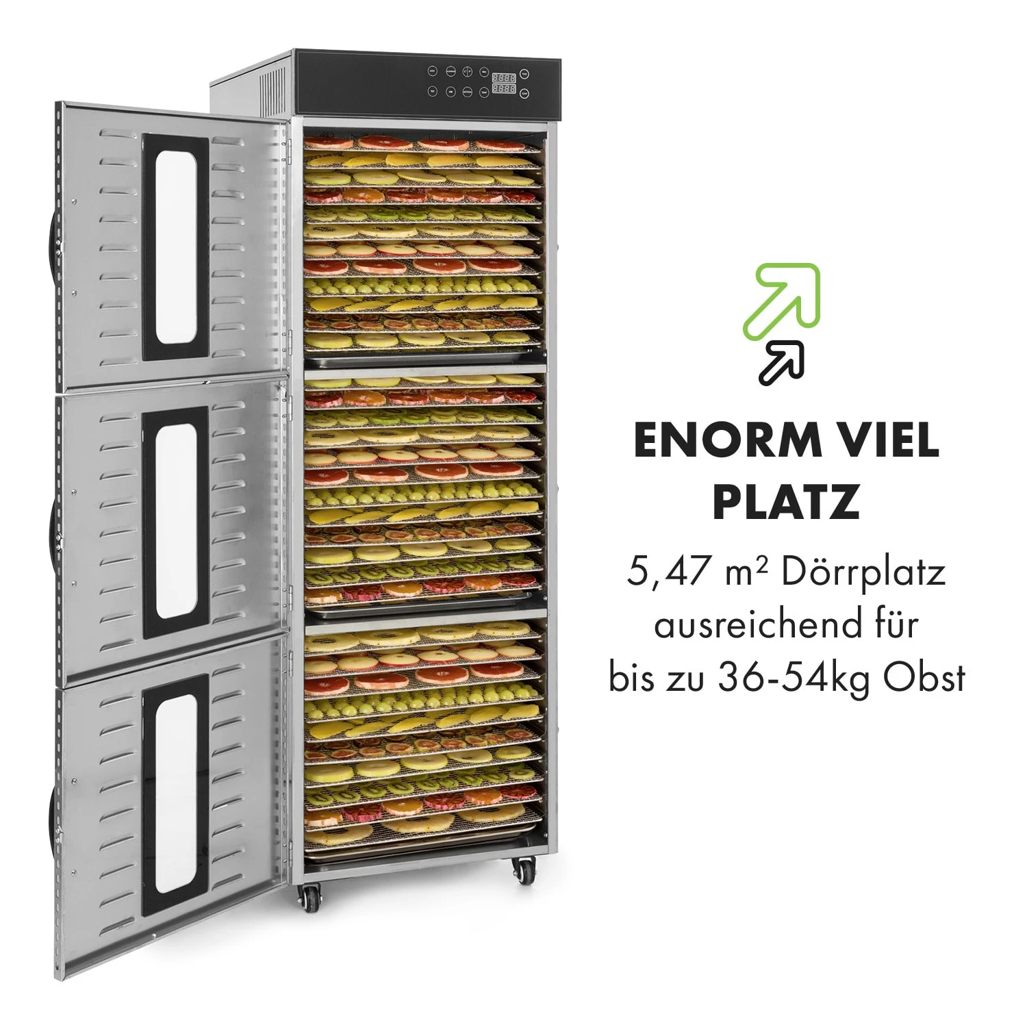 Master Jerky 550 Dörrautomat 2400W 40-90 °C 24h-Timer Edelstahl Silber – Bild 6