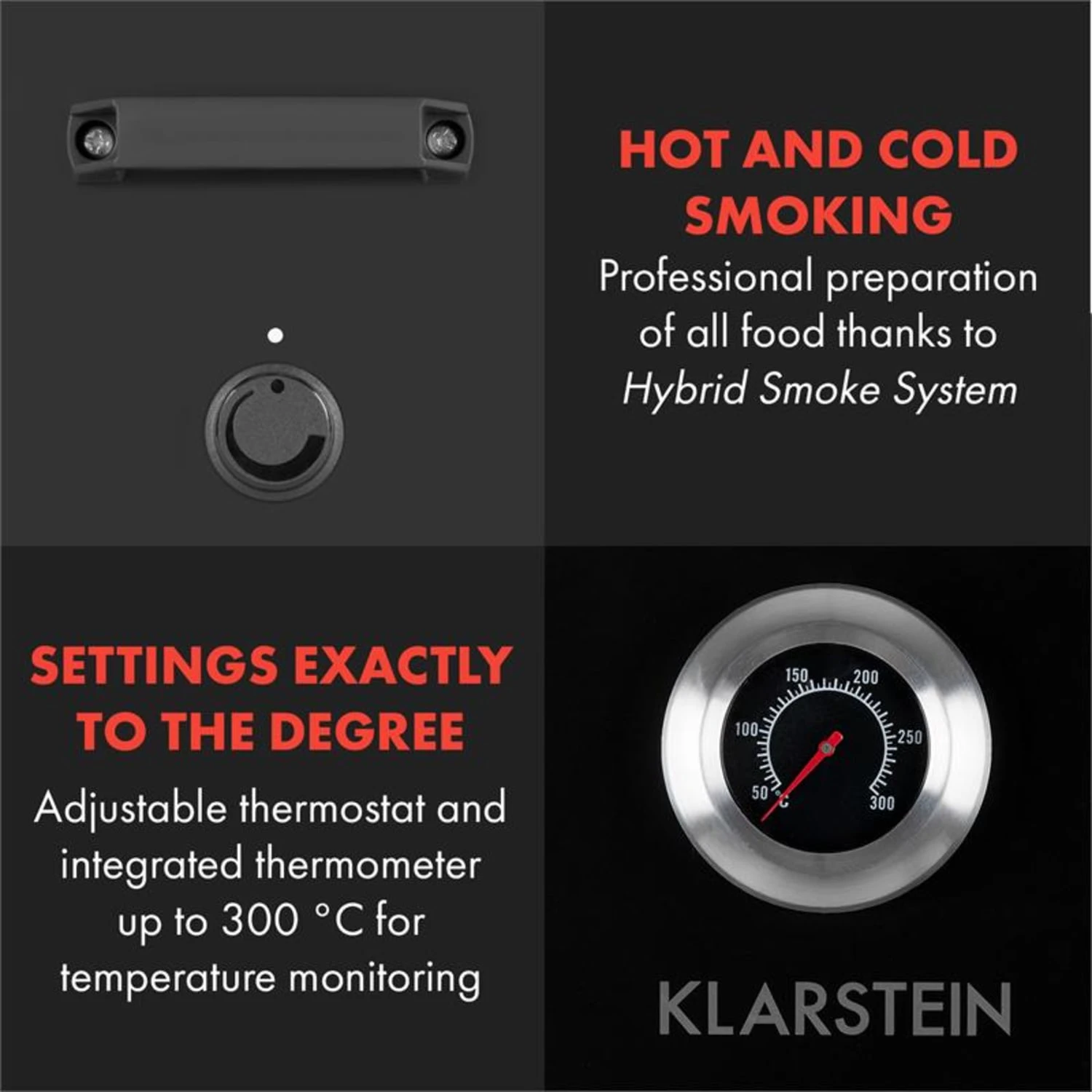 Flintstone Räucherofen 1600W Thermometer Edelstahl Elektrisch – Bild 3