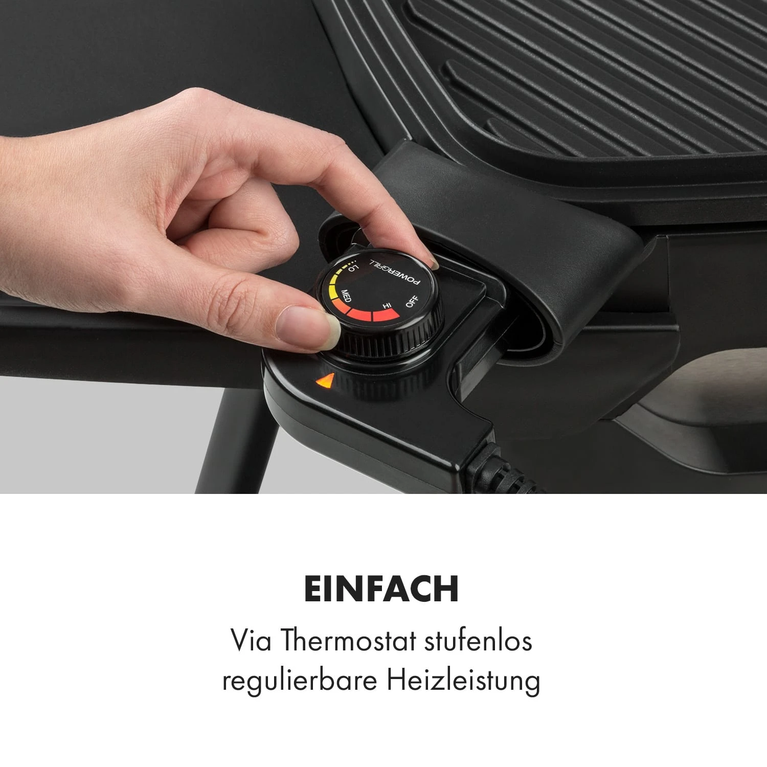 Gatsby Elektrogrill 2000W Antihaft-Grillfläche Seitentische Schwarz – Bild 5