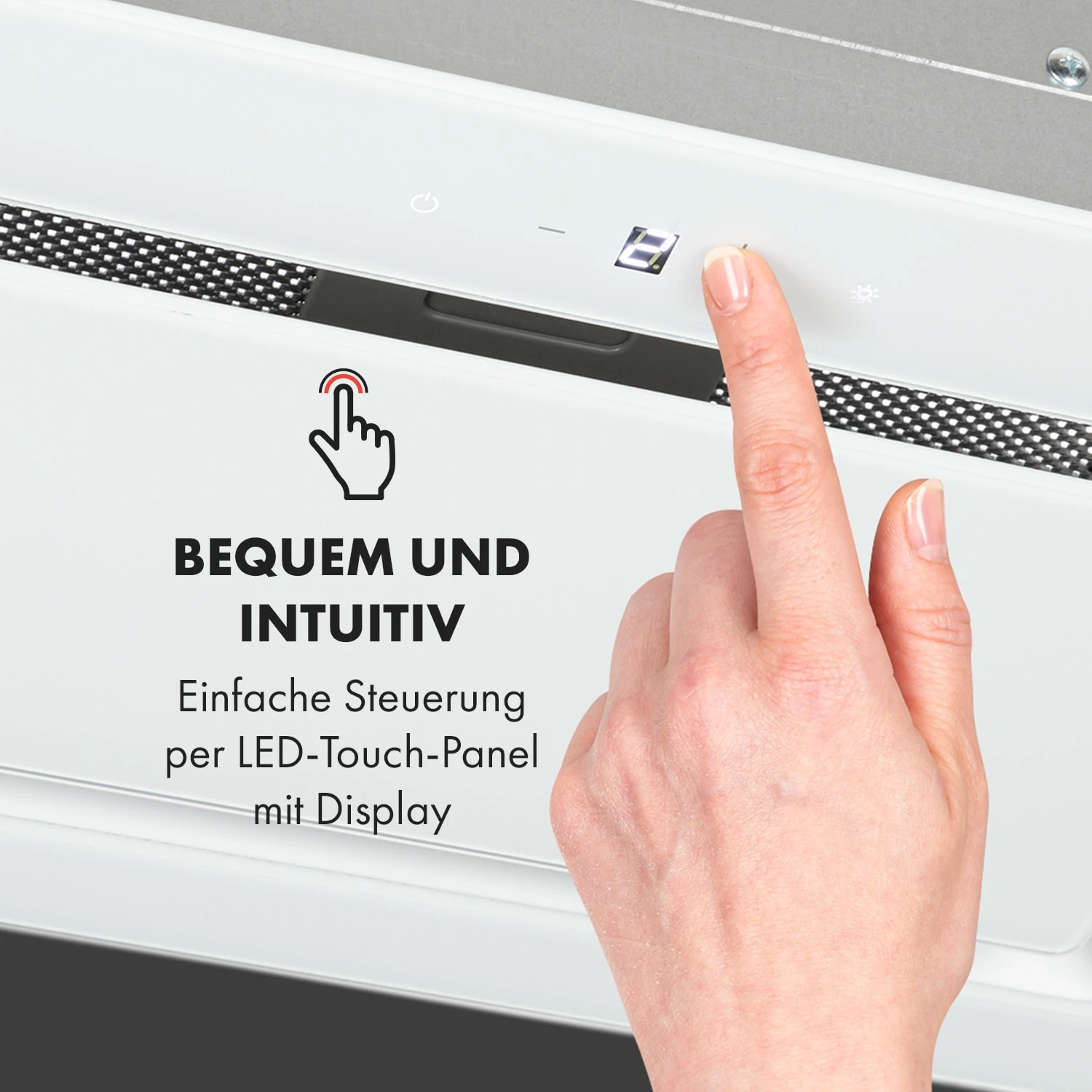 Hektor Eco Dunstabzugshaube Lüfterbaustein 52 Cm 566 M³/h Touch Glas – Bild 4