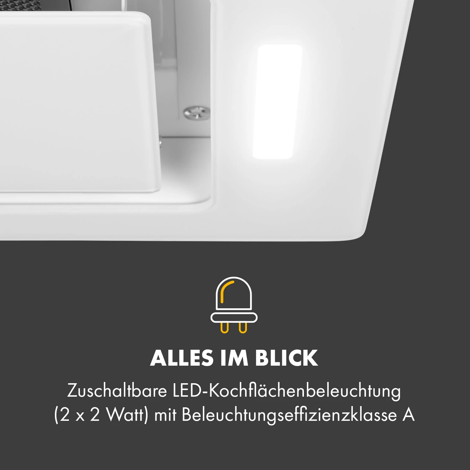 Hektor Eco Dunstabzugshaube Lüfterbaustein 52 Cm 566 M³/h Touch Glas – Bild 6