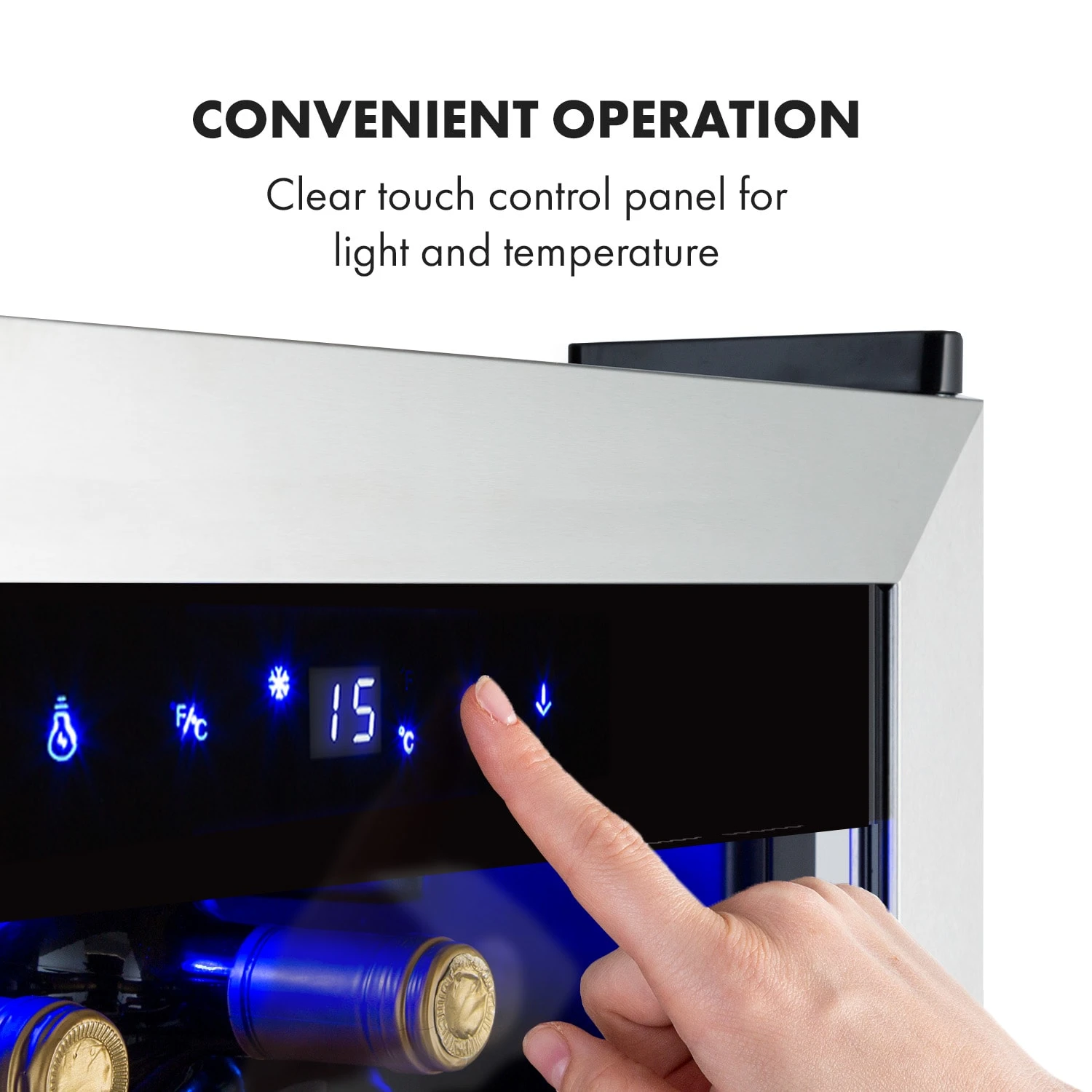 Vinamour 48 Uno Weinkühlschrank 128l 48Fl 3 Einschübe 4-18°C – Bild 6