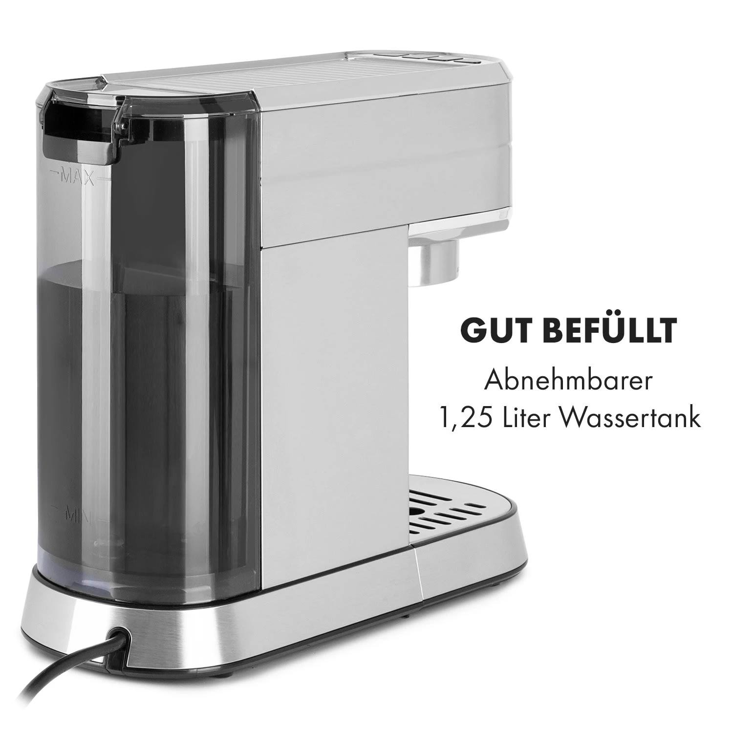 Futura Espressomaker 20 Bar 1450 Watt 20 Bar Wassertank: 1,25 Liter Rostfreier Edelstahl – Bild 4
