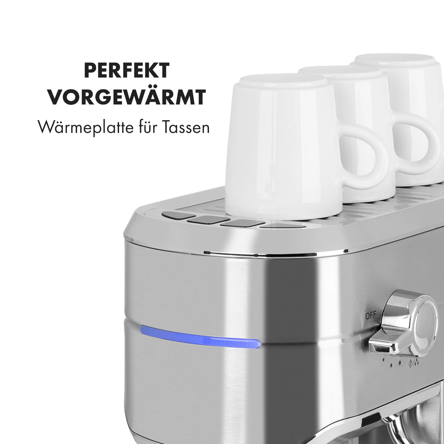 Futura Espressomaker 20 Bar 1450 Watt 20 Bar Wassertank: 1,25 Liter Rostfreier Edelstahl – Bild 8