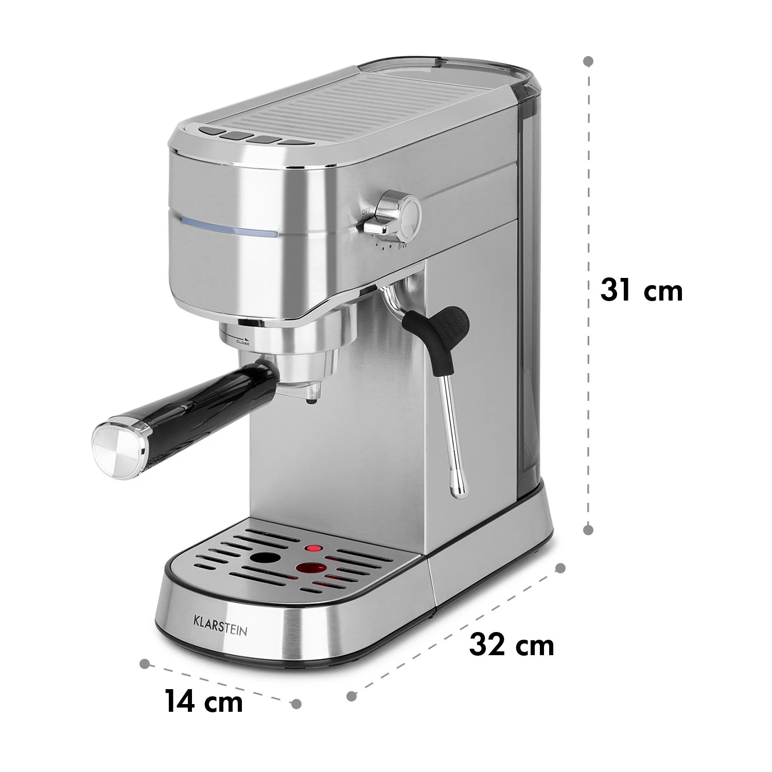 Futura Espressomaker 20 Bar 1450 Watt 20 Bar Wassertank: 1,25 Liter Rostfreier Edelstahl – Bild 10