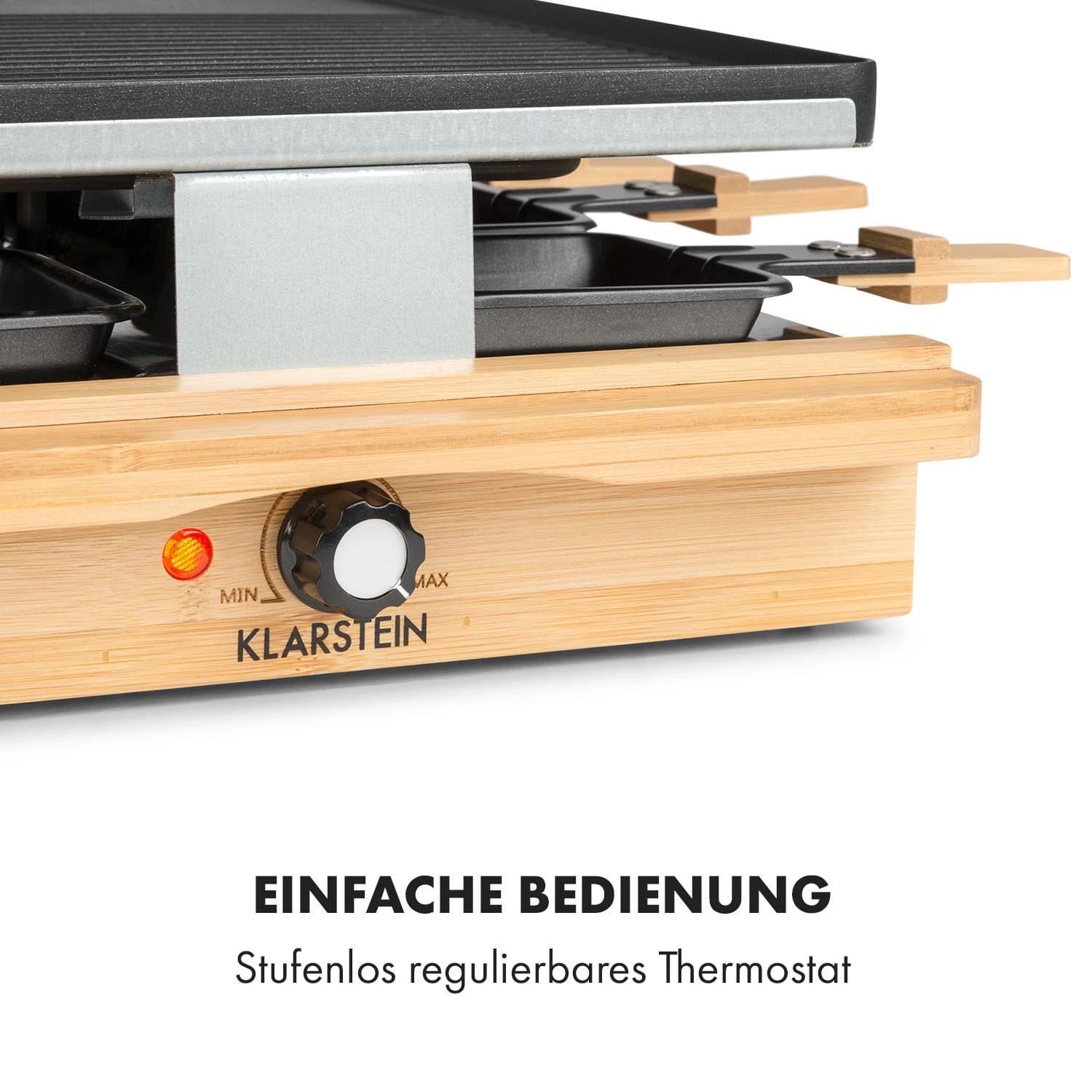 Tournedo Raclette 1200W Aluminiumguss 8 Personen Holz-Dekor – Bild 6