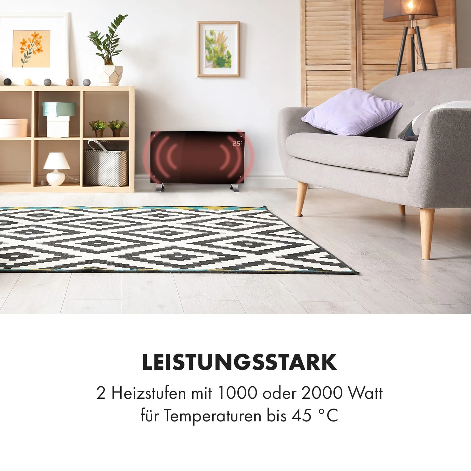 Bornholm Curved Smart Konvektionsheizgerät 2000 W App-Steuerung Timer – Bild 2