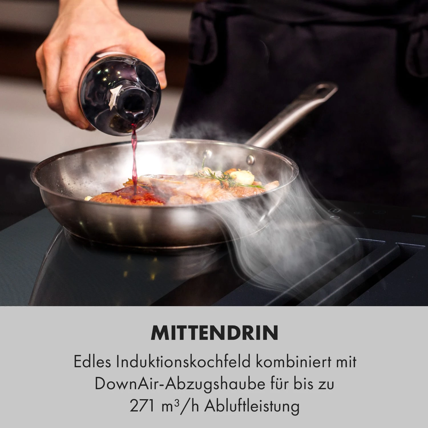 Full House 2.0 DownAir System Induktionsherd Dunstabzugshaube 271 M³/h – Bild 2