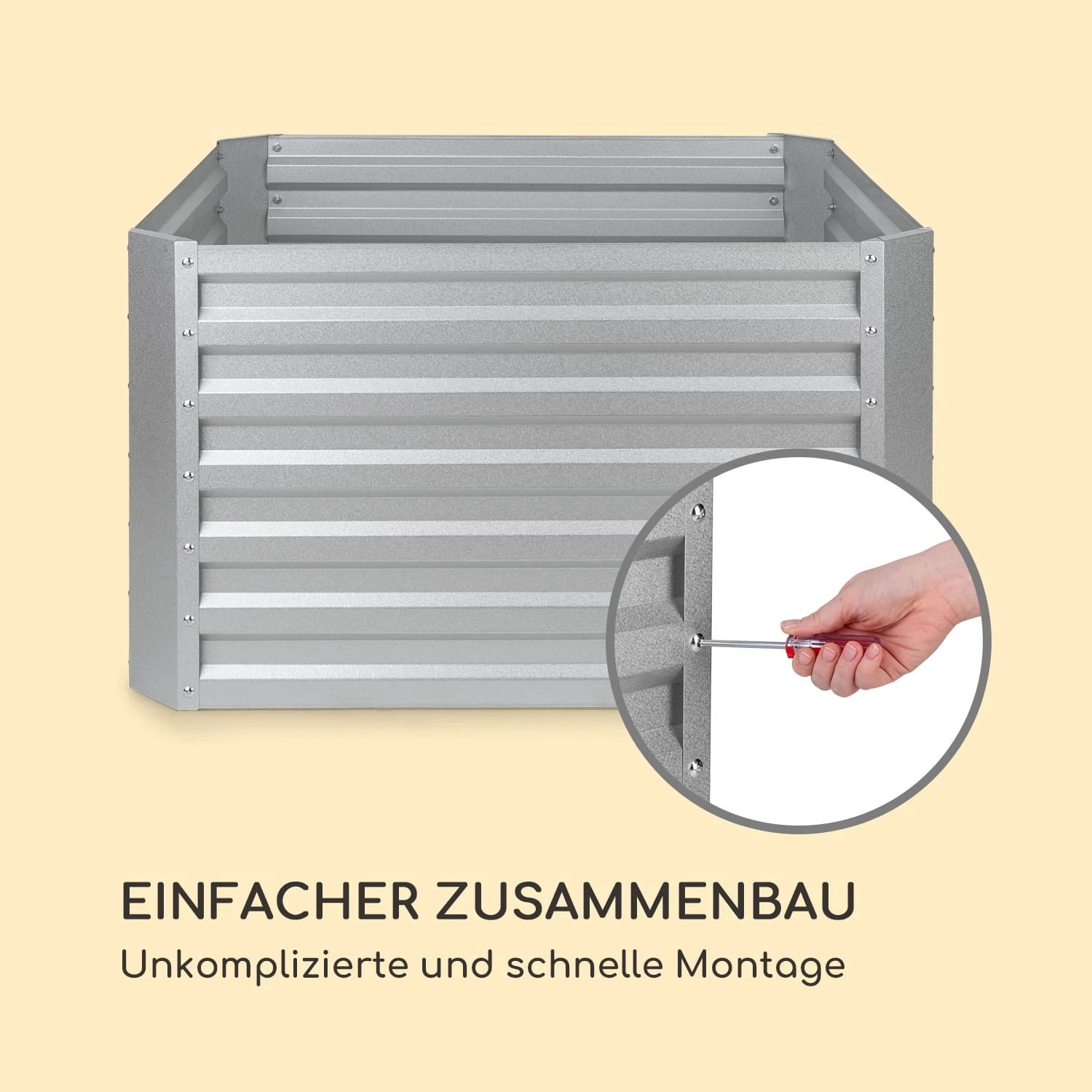 High Grow Straight Hochbeet 100x60x100cm 600l Stahl – Bild 7