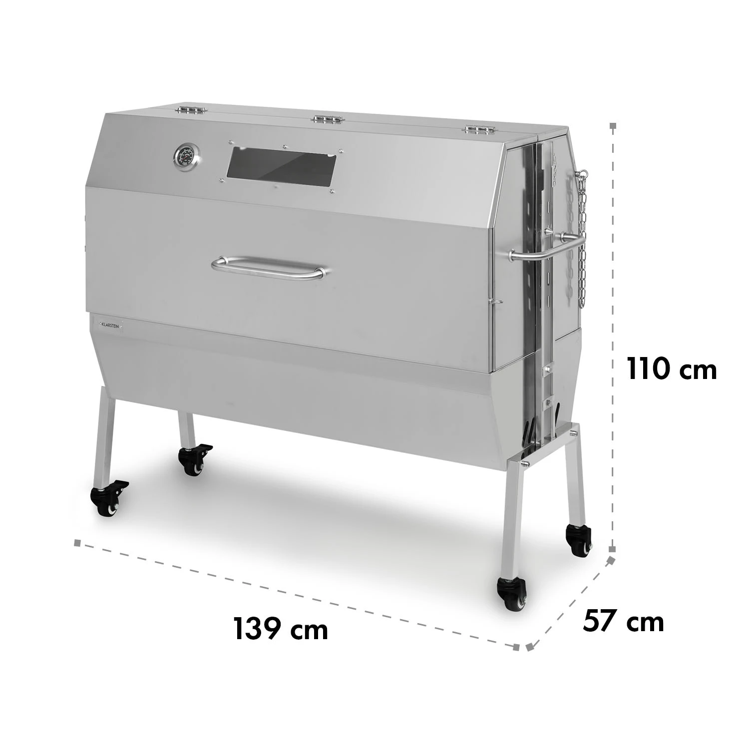 Sauenland Pro XL Spanferkelgrill Drehspieß 15W 4 Rollen Edelstahl – Bild 9