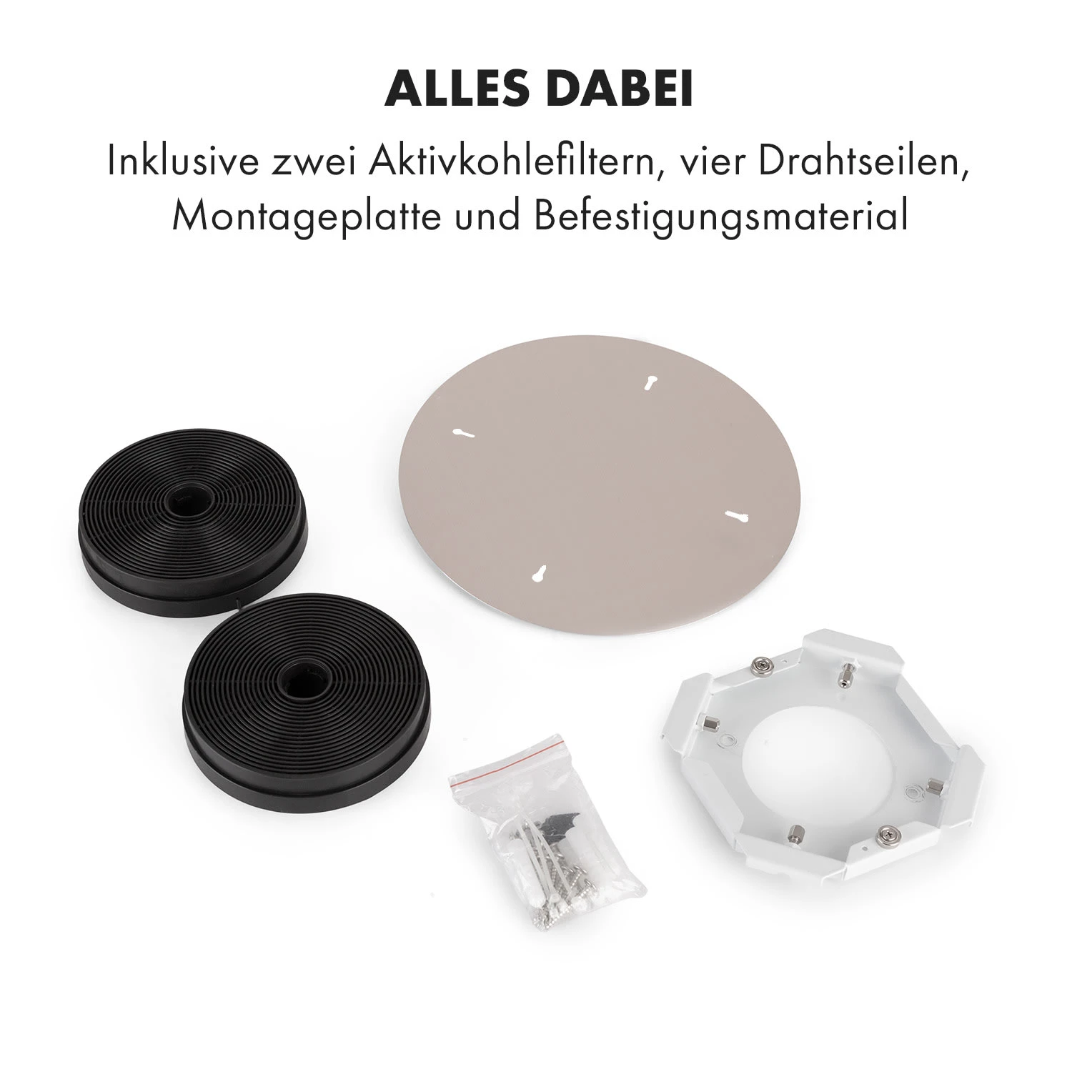 Skyfall Smart Inselabzugshaube Ø45cm Umluft 402m³/h LED – Bild 8